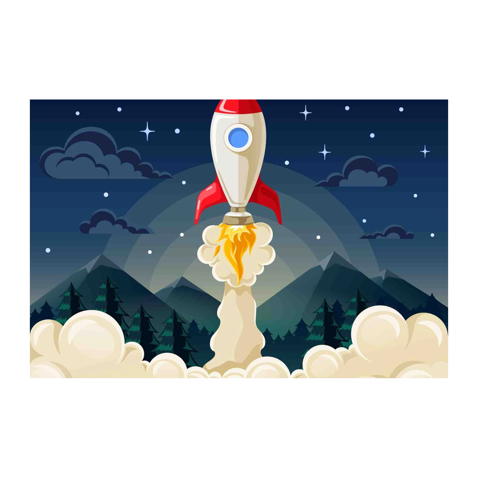 Rocket Launch Dream Wall Art