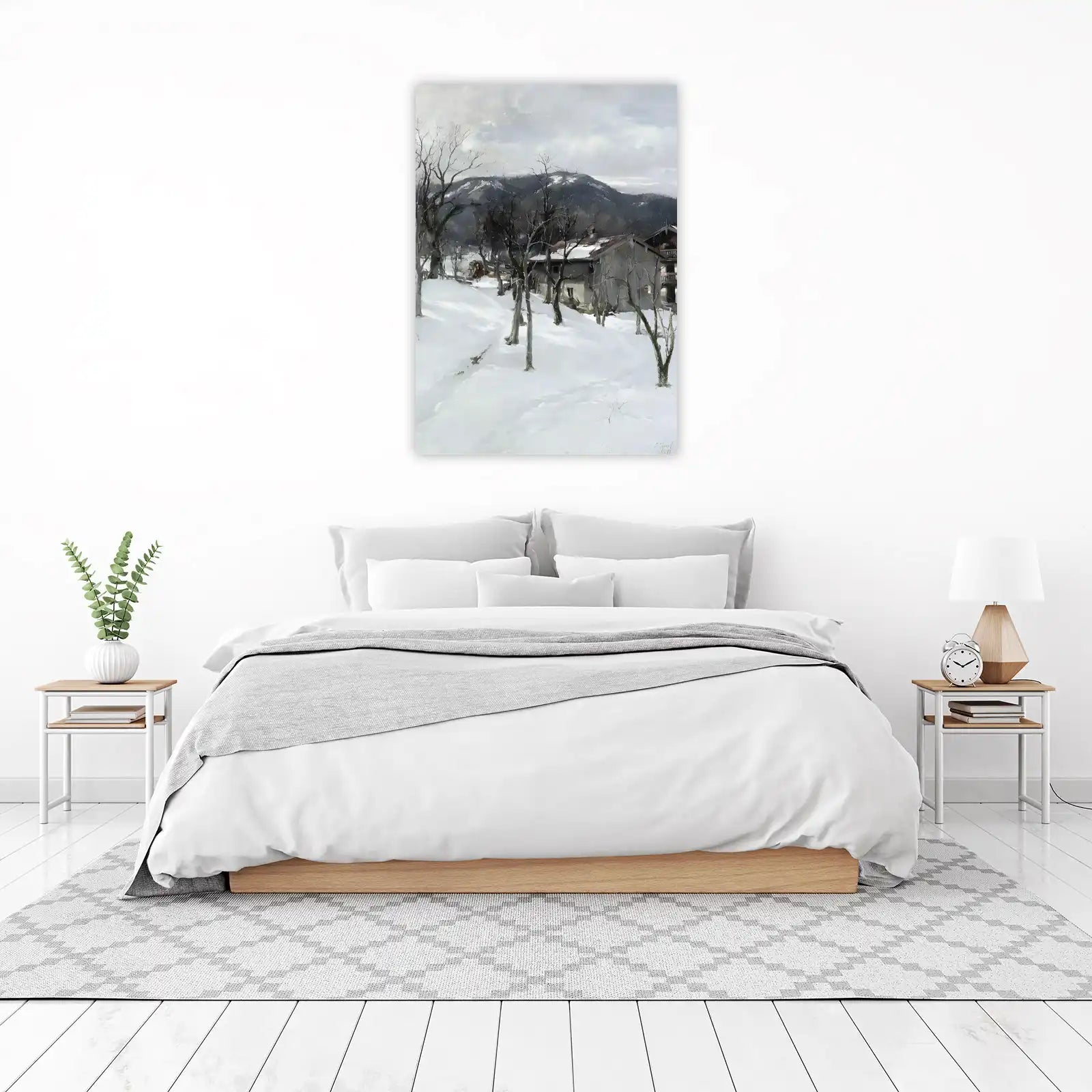 Winter Village Serenity Mountain Wall Art