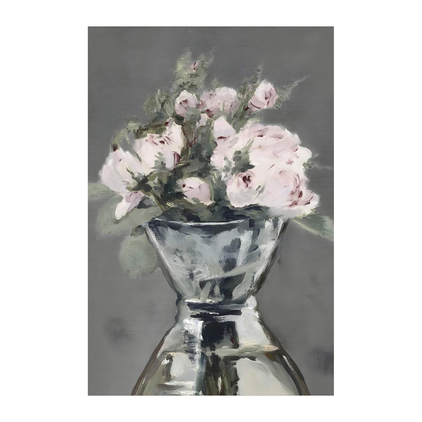 Elegant Pink Peonies Still Life Wall Art
