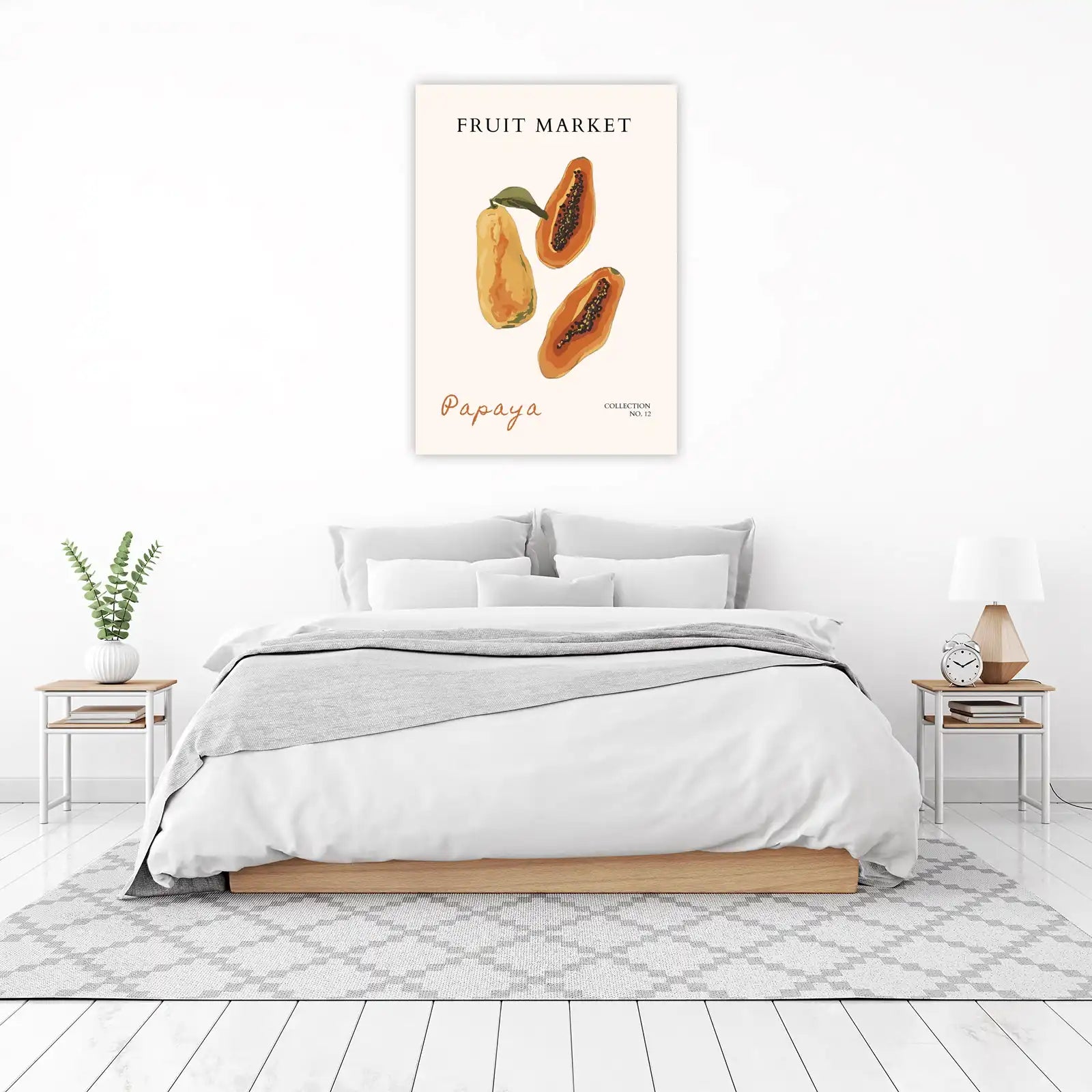 Vibrant Papaya Fruit Market Wall Art