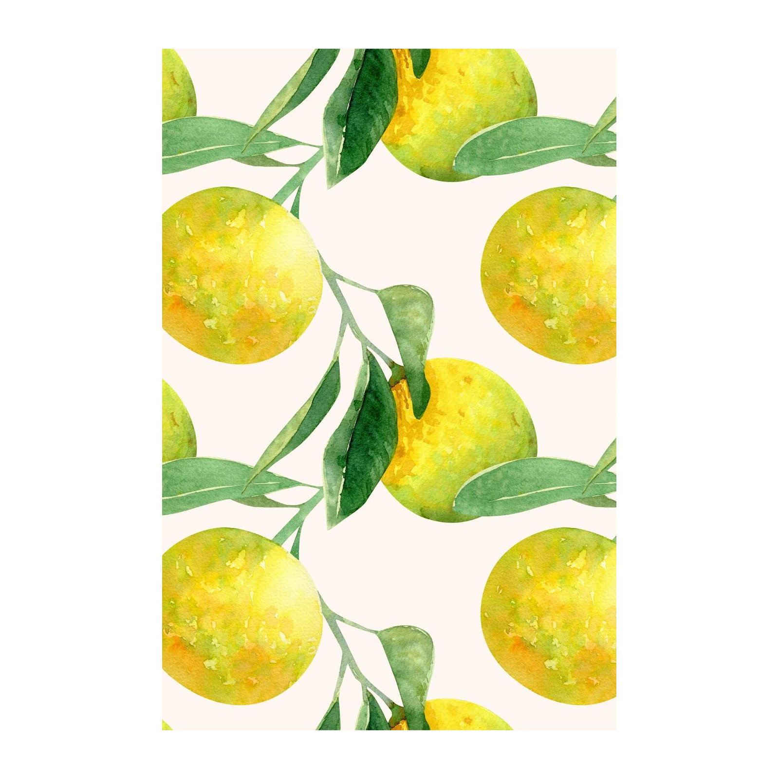 Citrus Grove Watercolor Oranges Wall Art