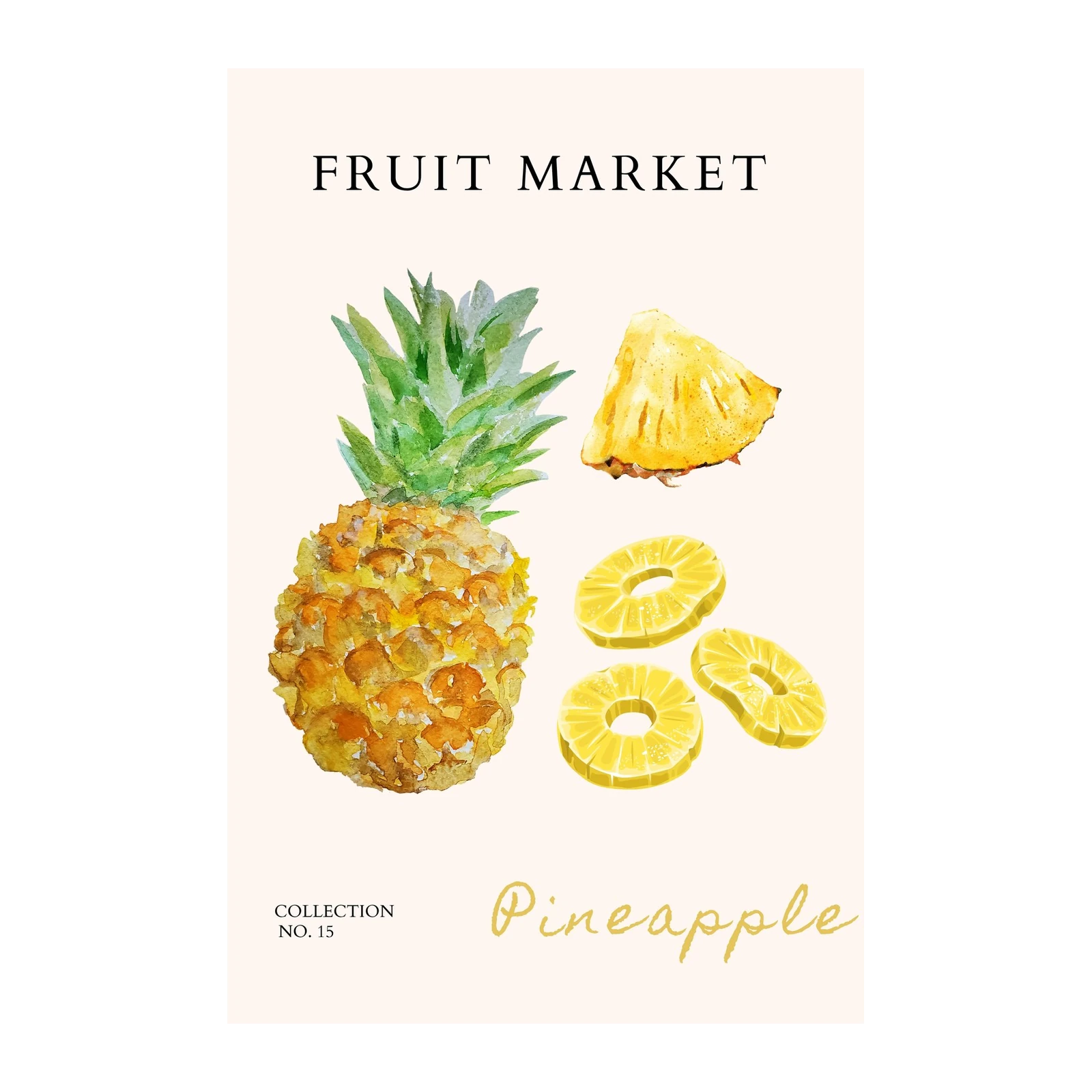 Tropical Pineapple Delight Wall Art