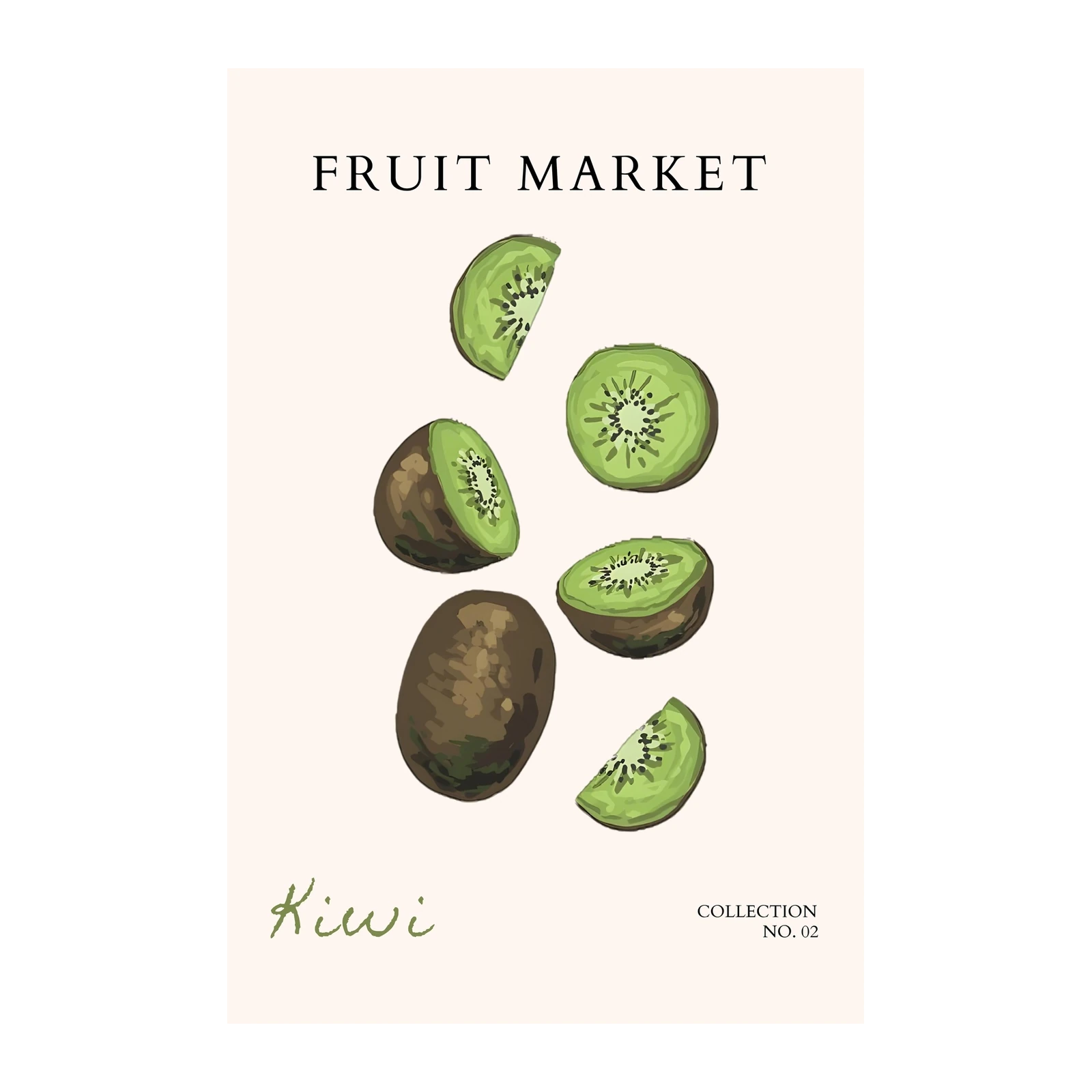 Fresh Kiwi Fruit Market Wall Art