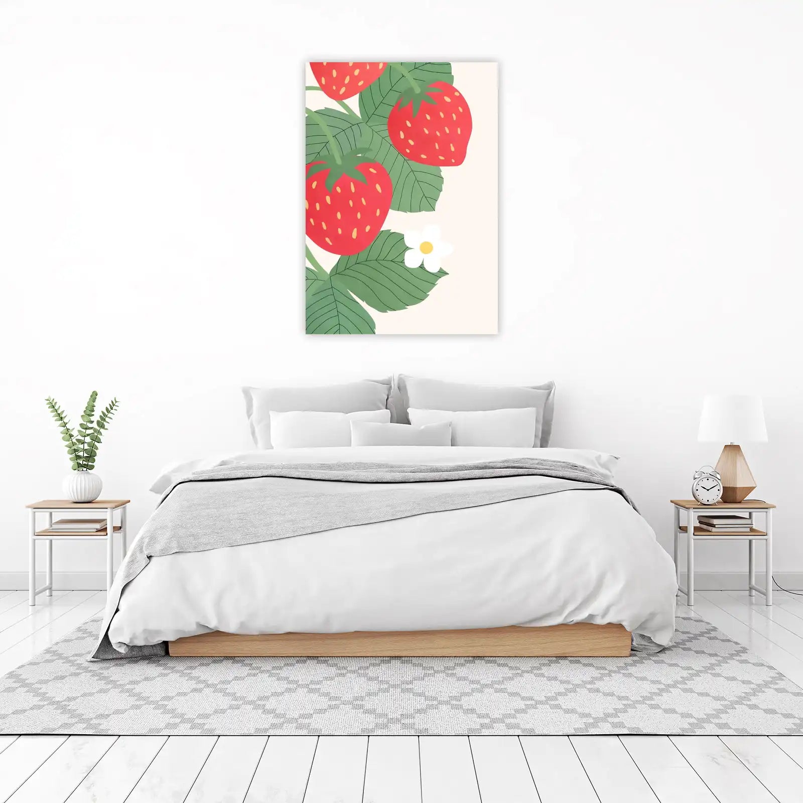 Sweet Strawberry Delight Summer Kitchen Wall Art
