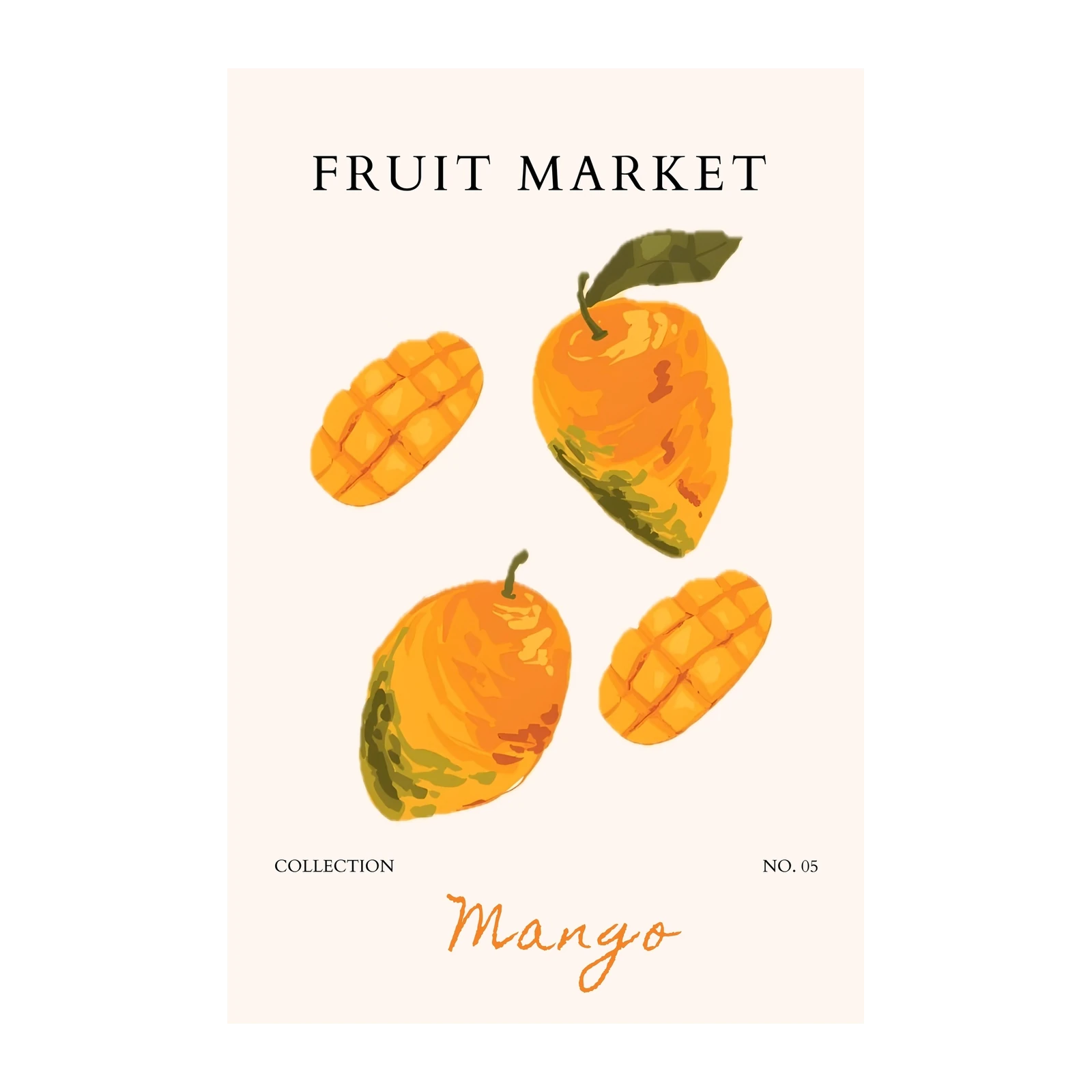 Vibrant Mango Fruit Market Wall Art