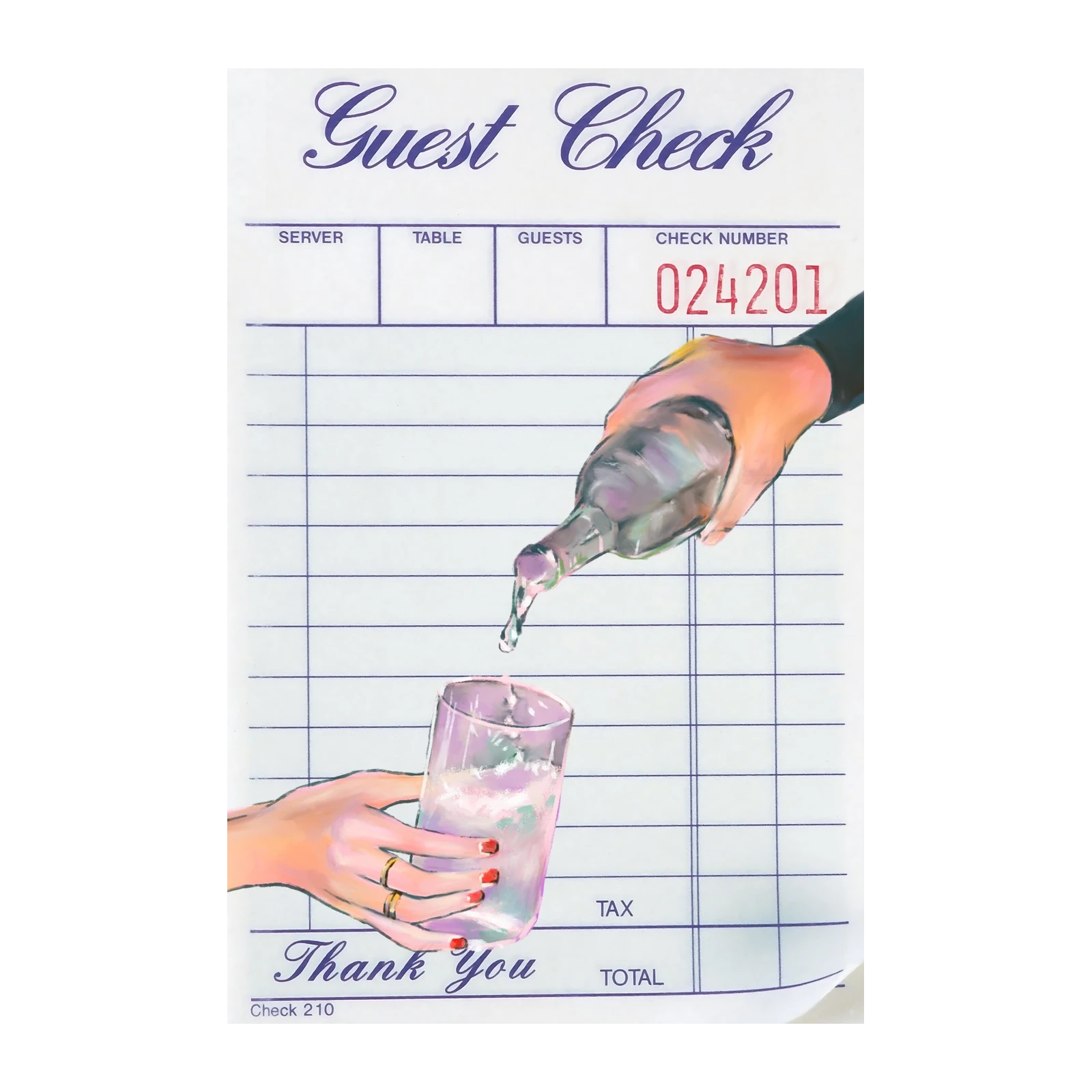 Guest Check Pour Art Wall Art