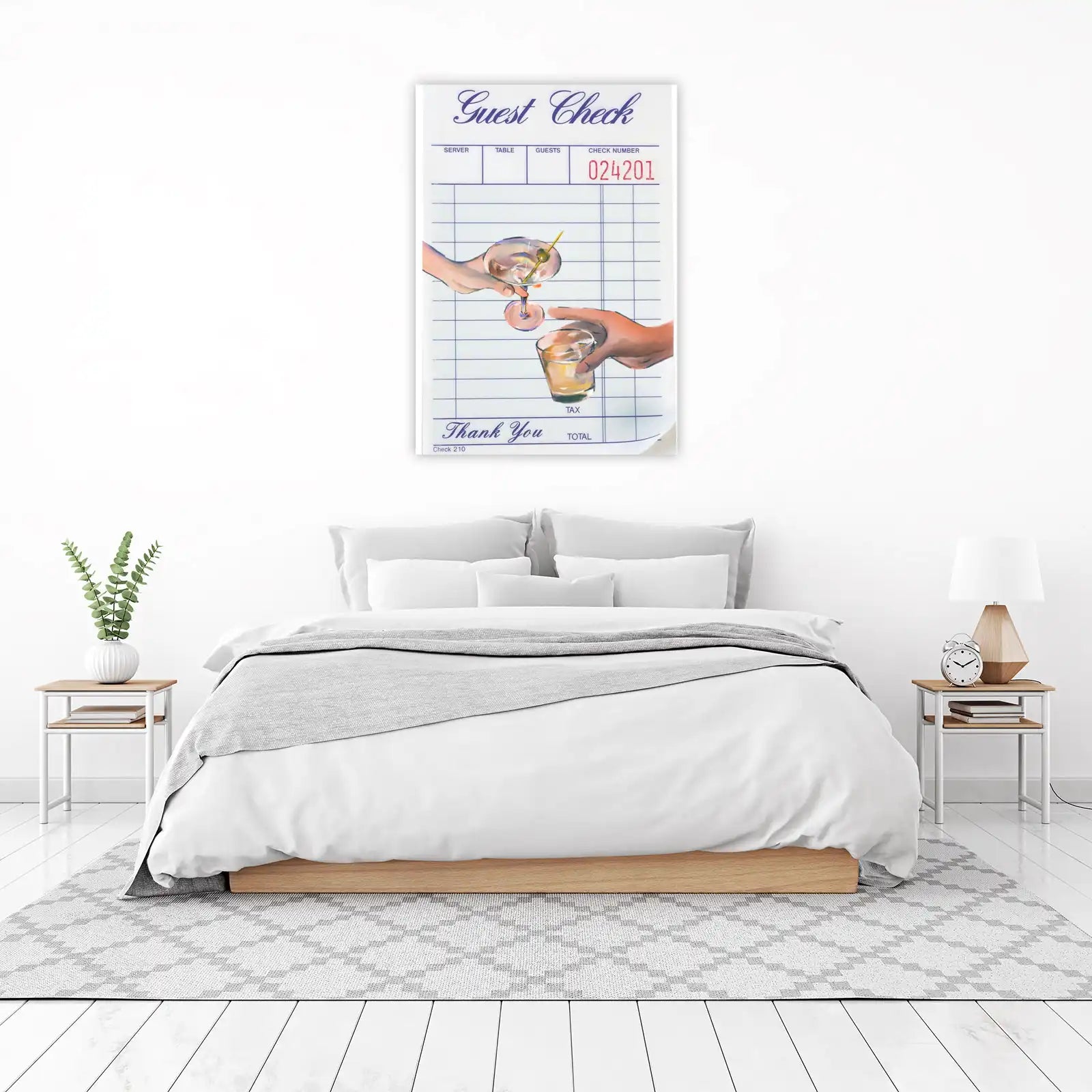 Cocktail Hour Guest Check Wall Art