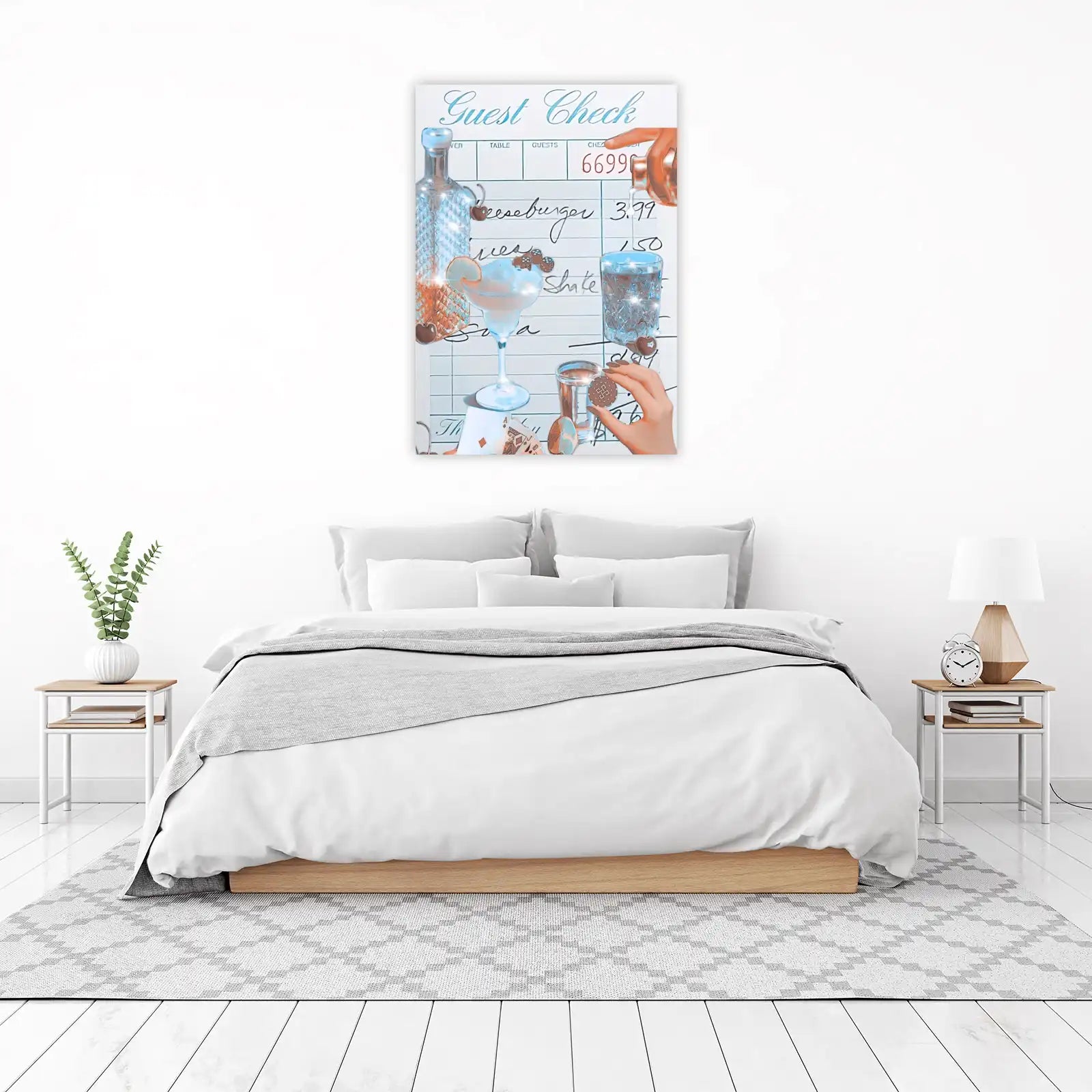 Retro Cocktail & Guest Check Wall Art