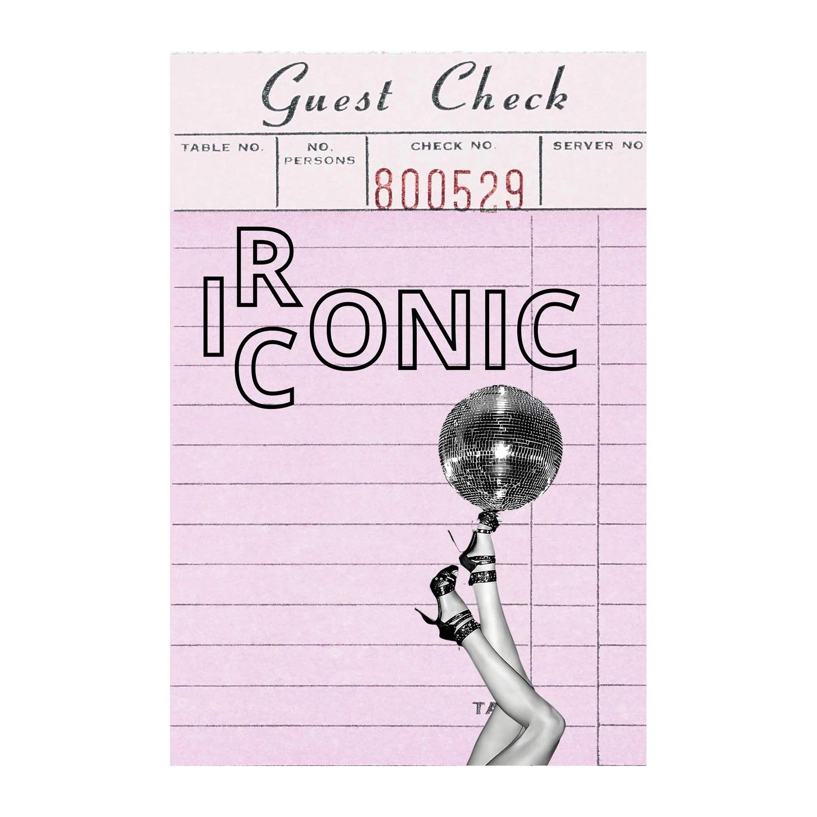 Retro Disco Ball Legs "Iconic" Wall Art