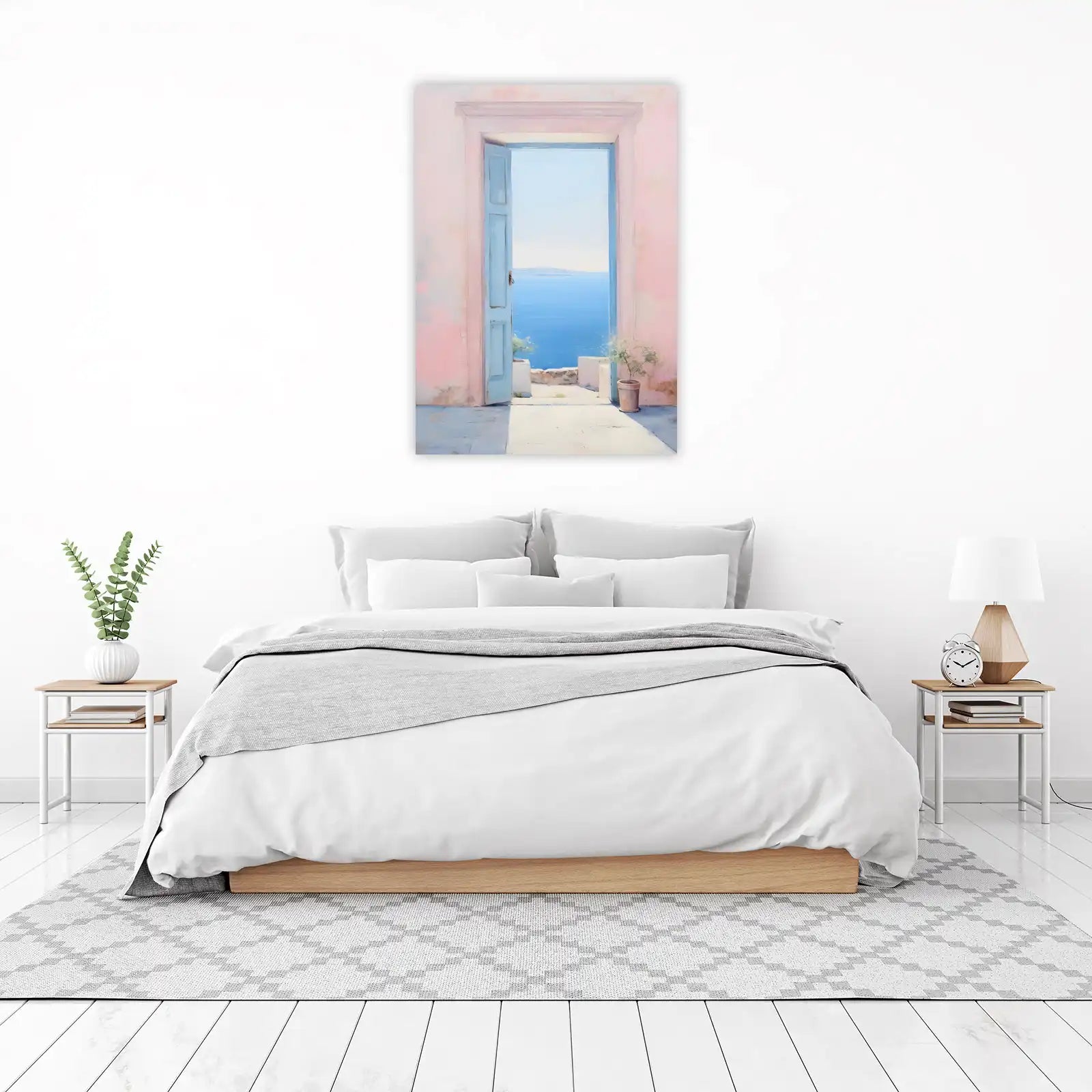 Santorini Vista Open Door Wall Art