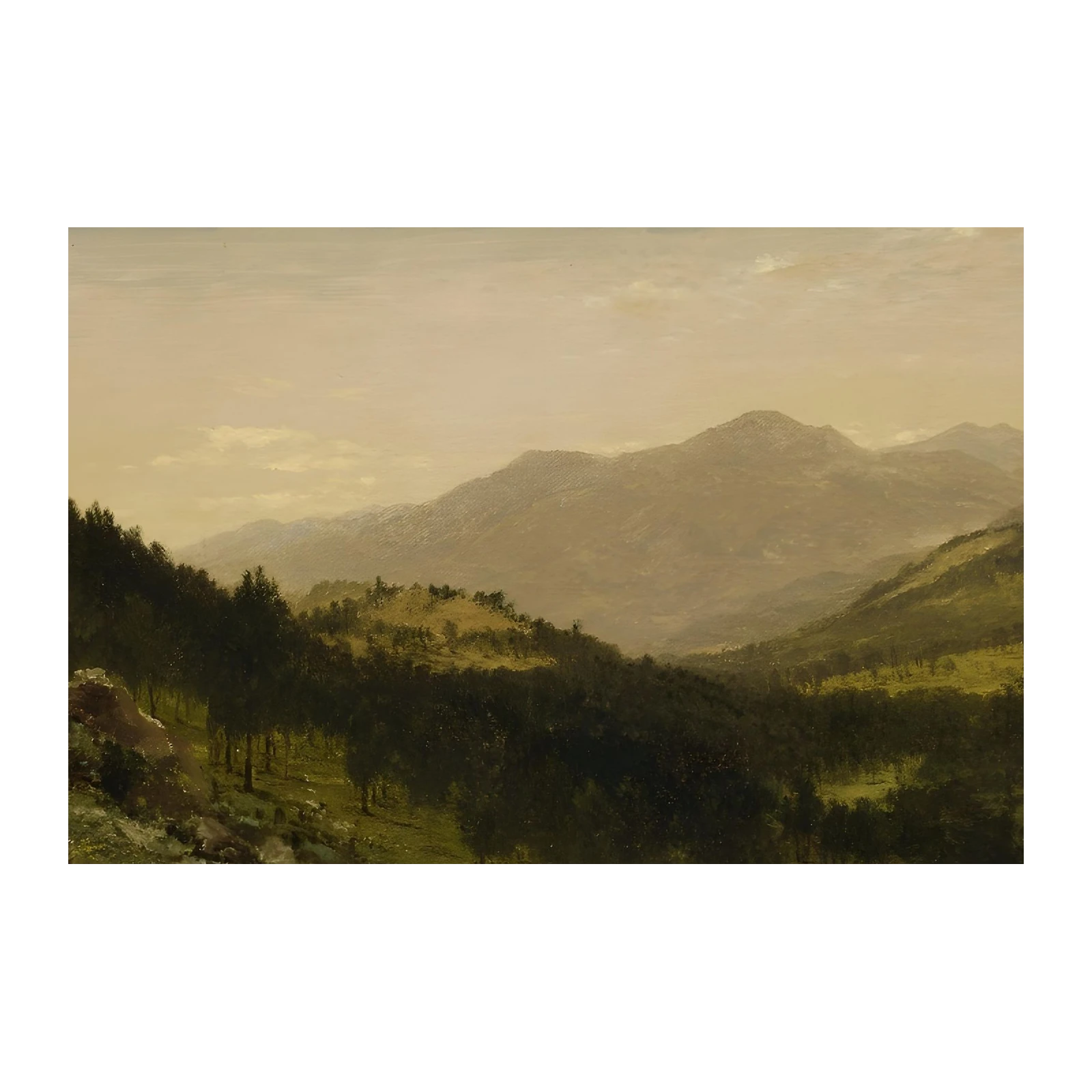 Serene Mountain Valley Landscape Wall Art