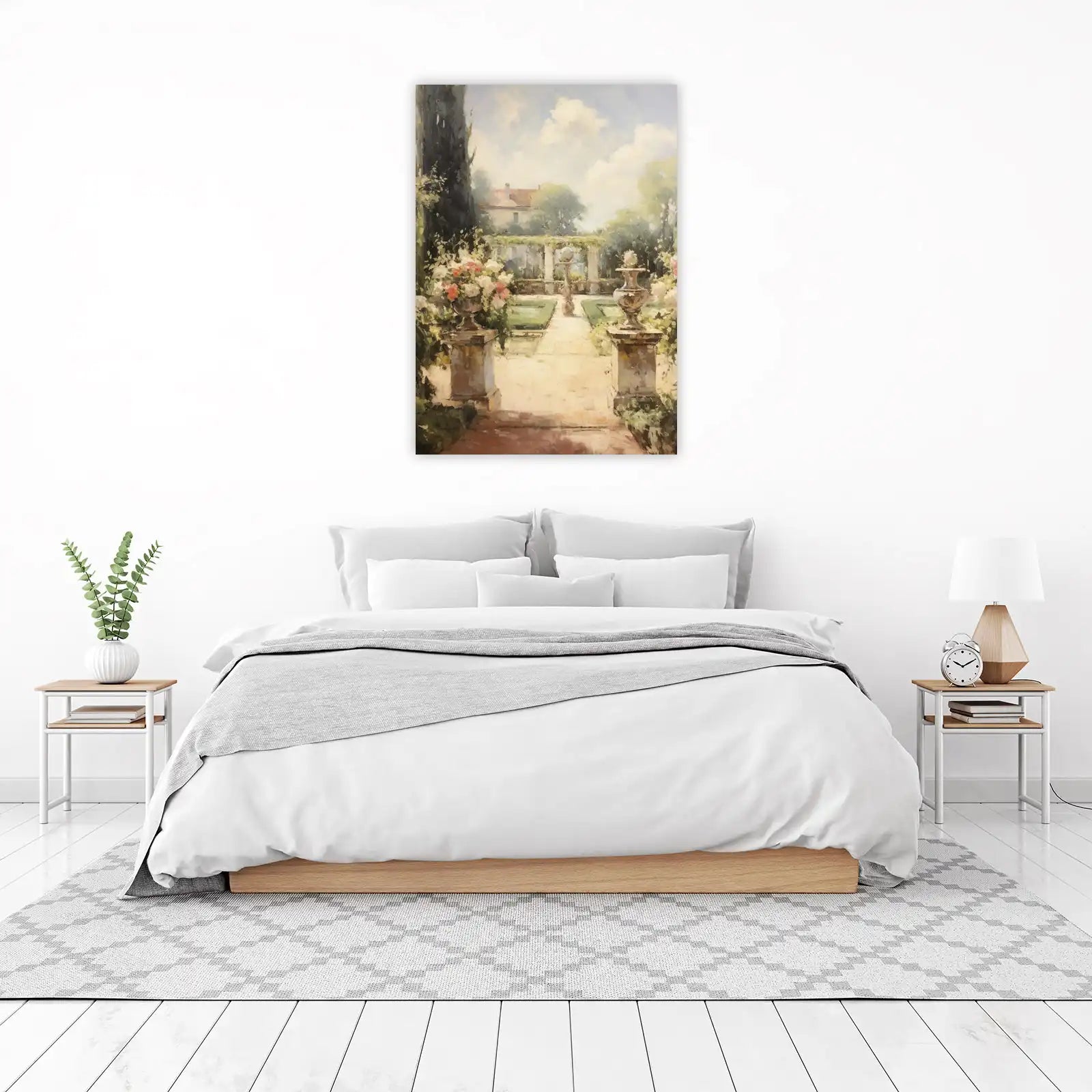 Tranquil Garden Landscape Oil Painting Wall Art