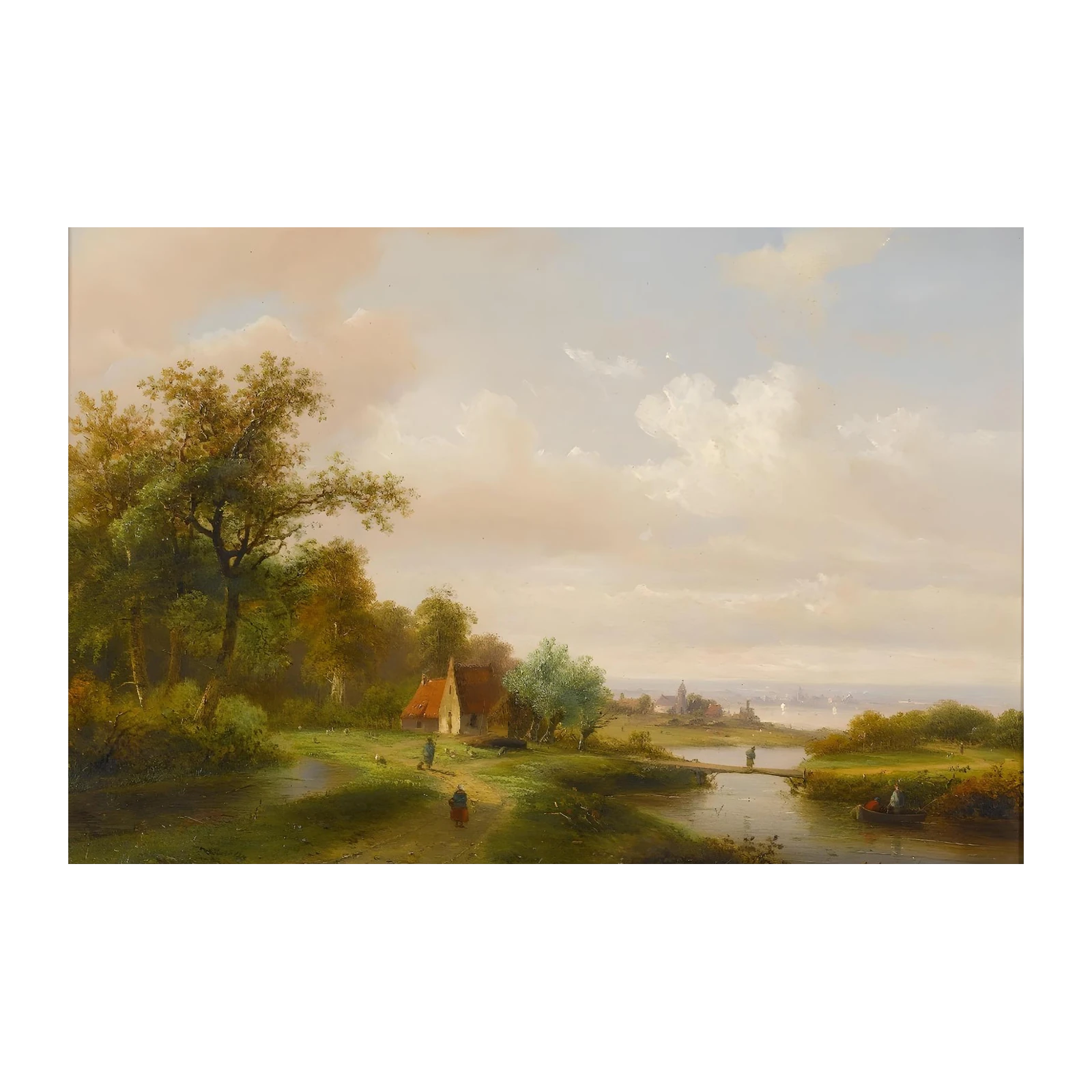 Pastoral Landscape Tranquil Farmhouse Wall Art