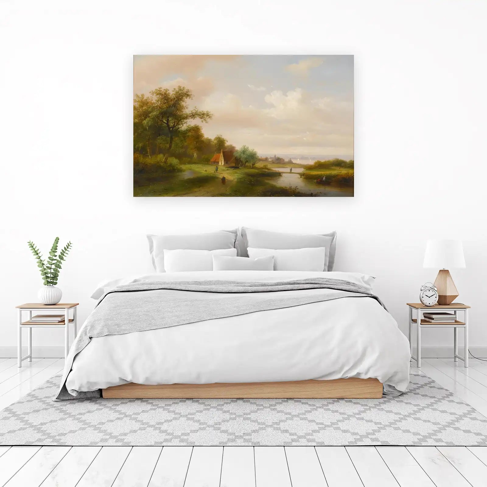 Pastoral Landscape Tranquil Farmhouse Wall Art