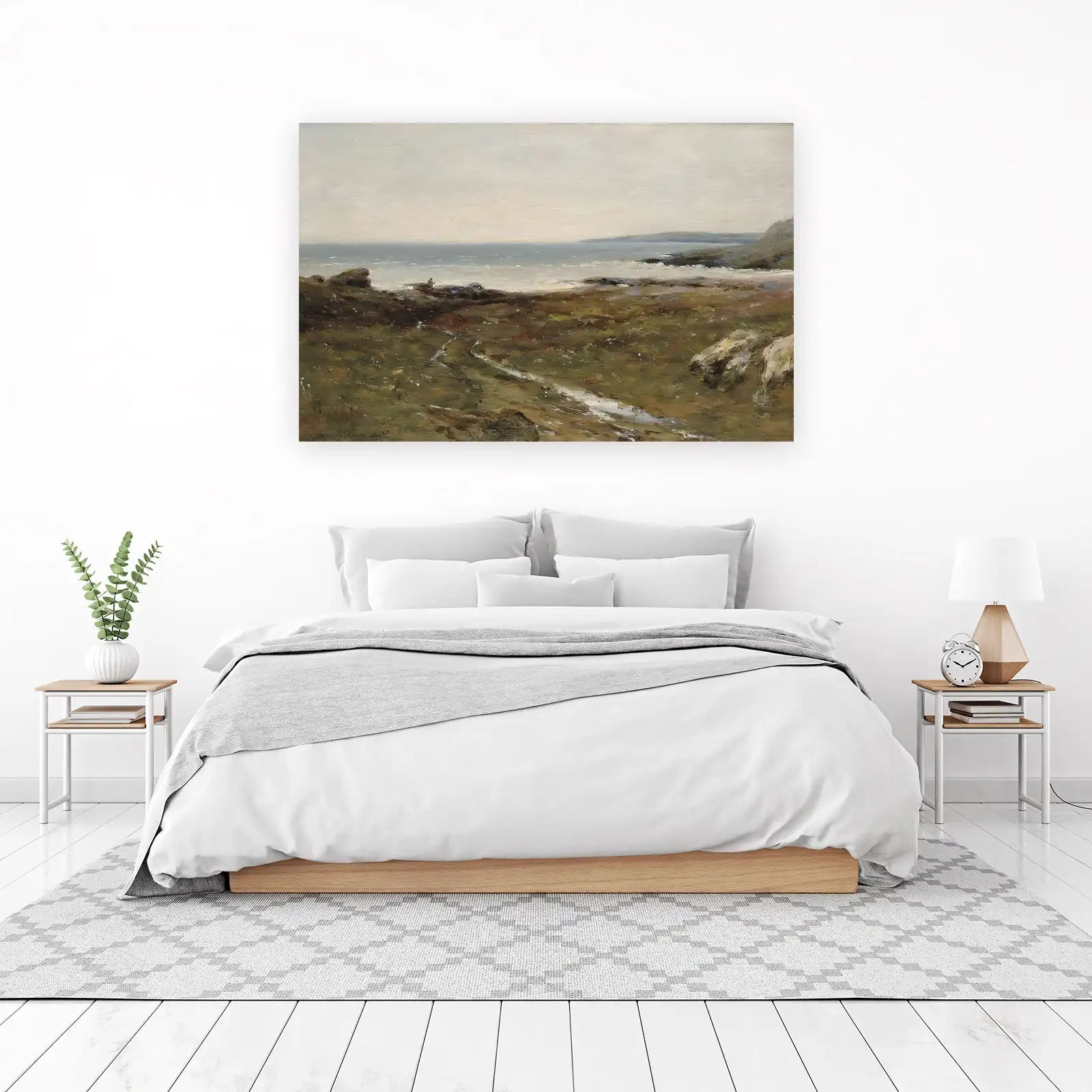 Tranquil Coastal Landscape Oil Painting Wall Art