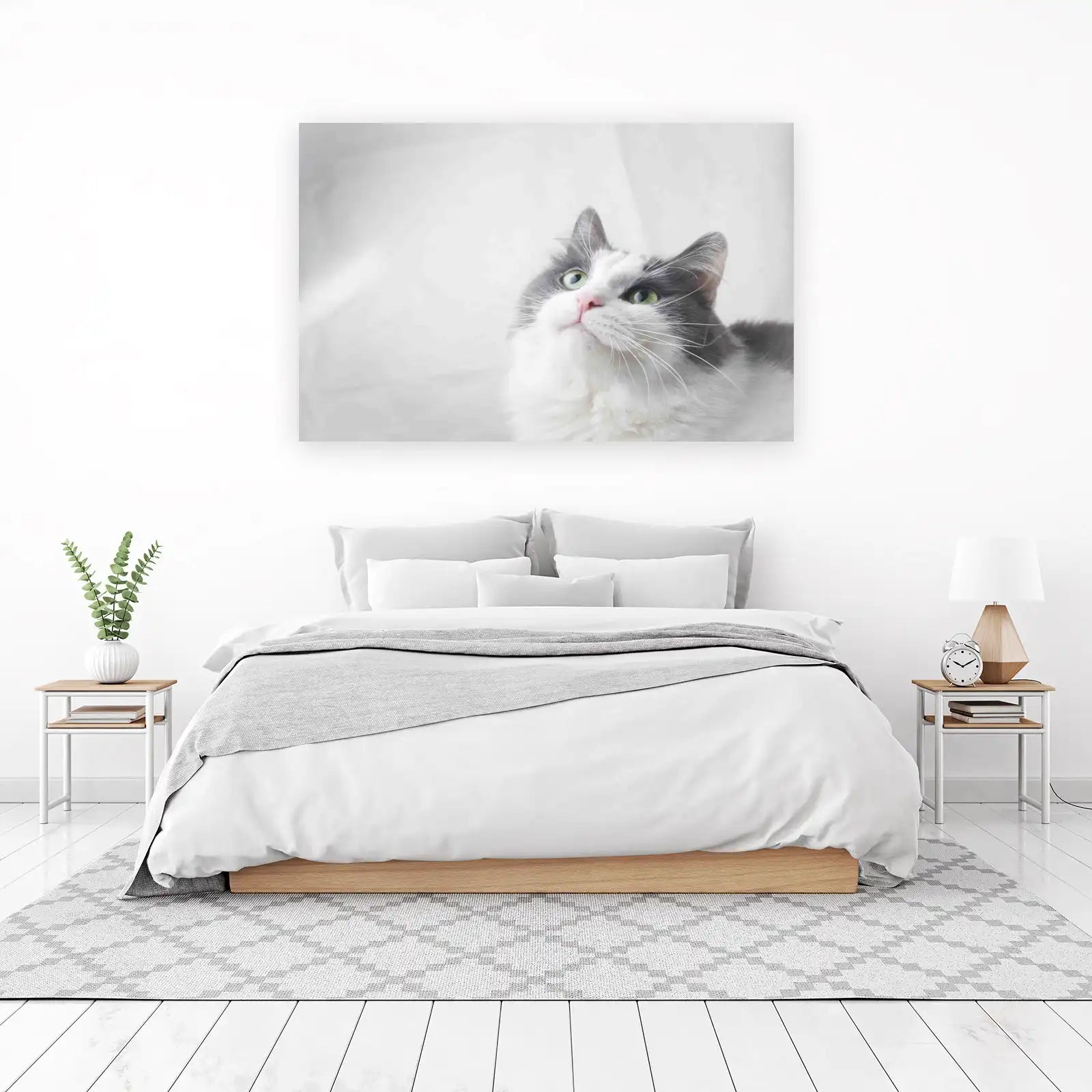 Whimsical Cat Portrait Wall Art