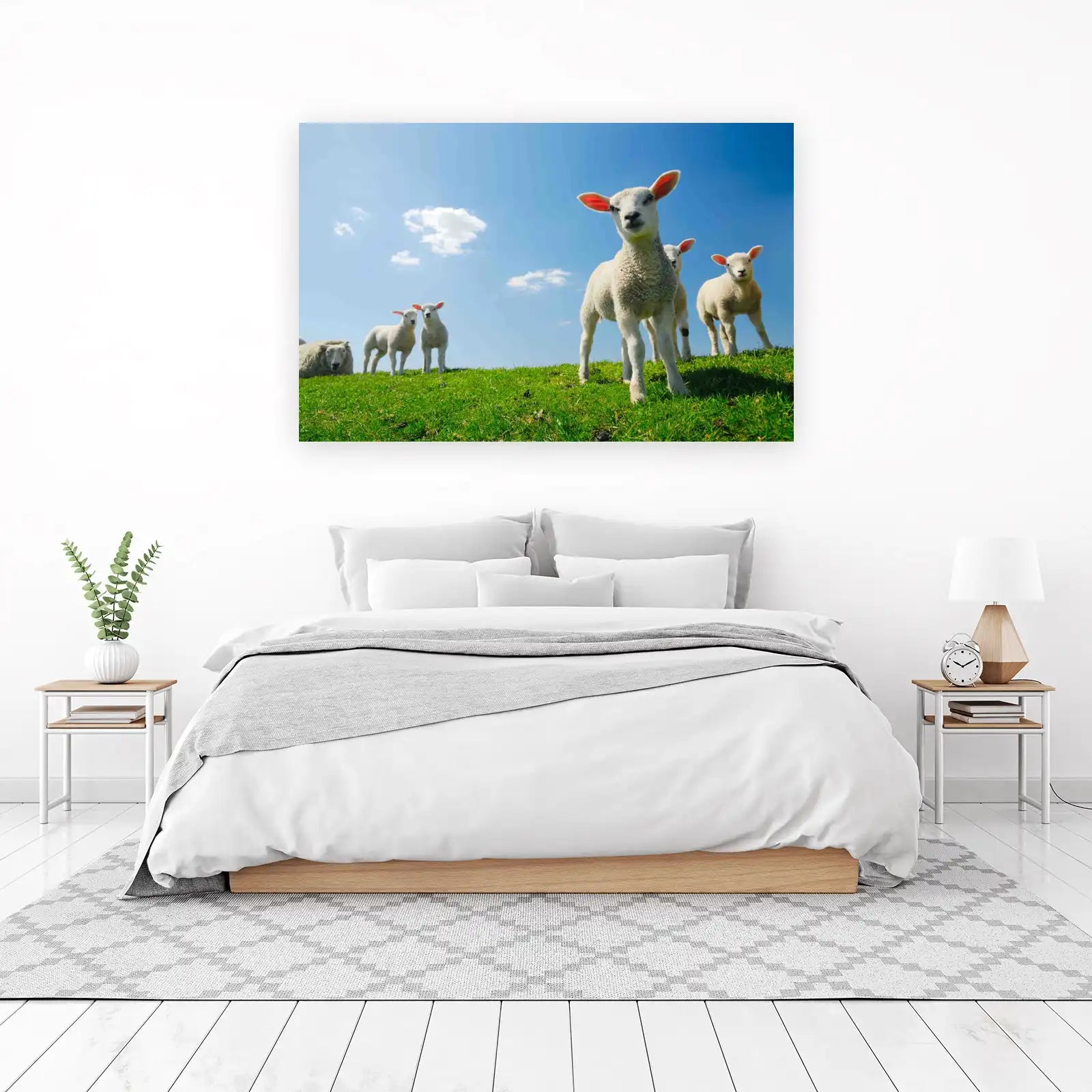 Adorable Lambs Spring Meadow Wall Art