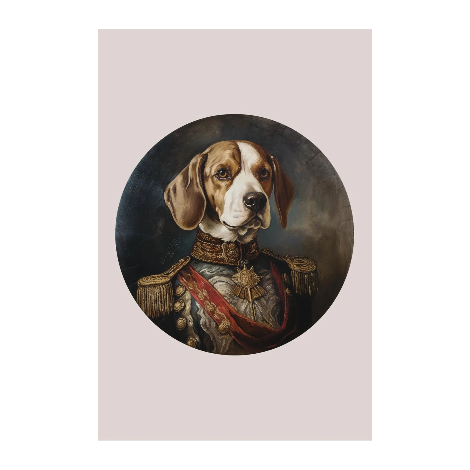 Regal Beagle Portrait - Majestic Dog Wall Art