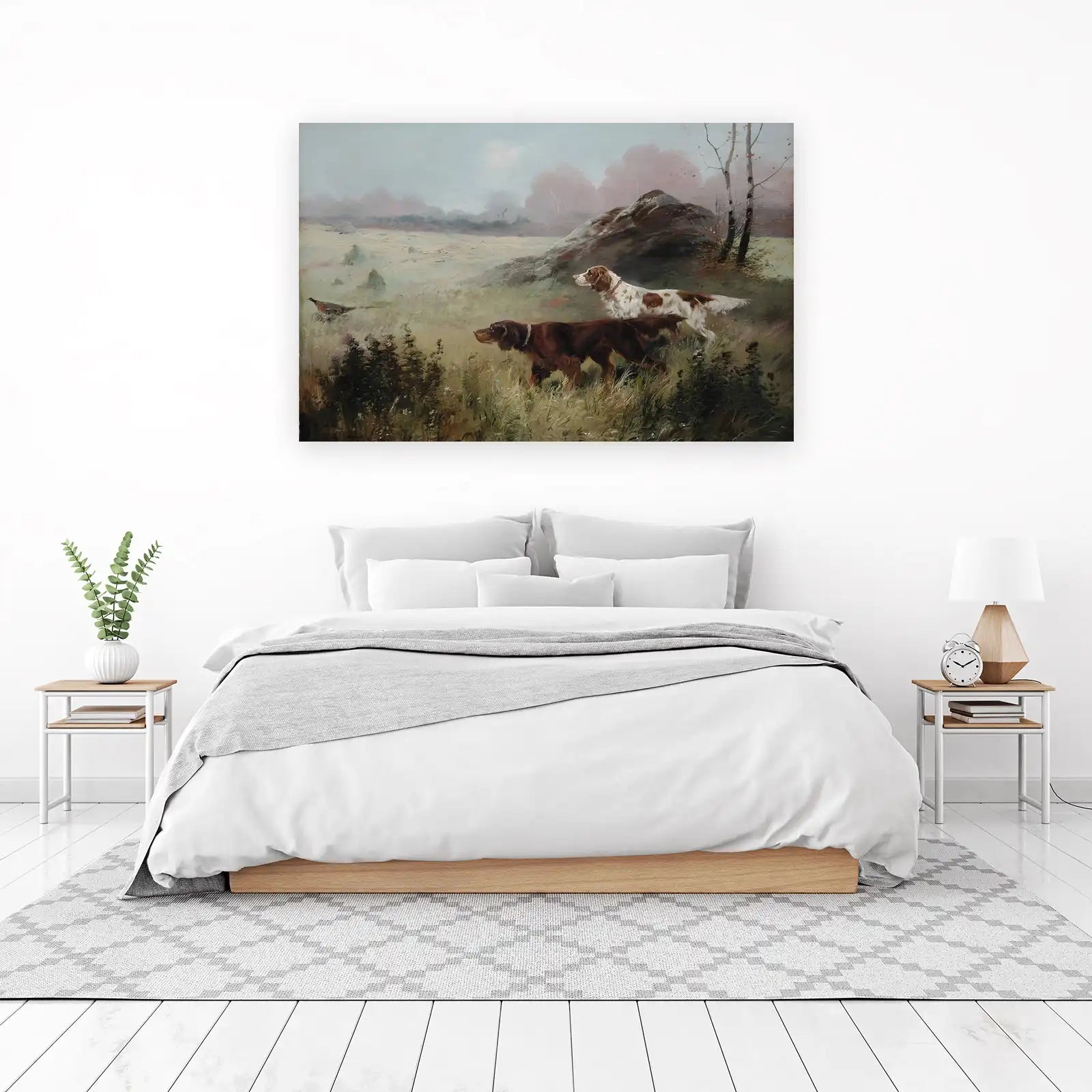Vintage Hunting Dogs & Pheasant Wall Art