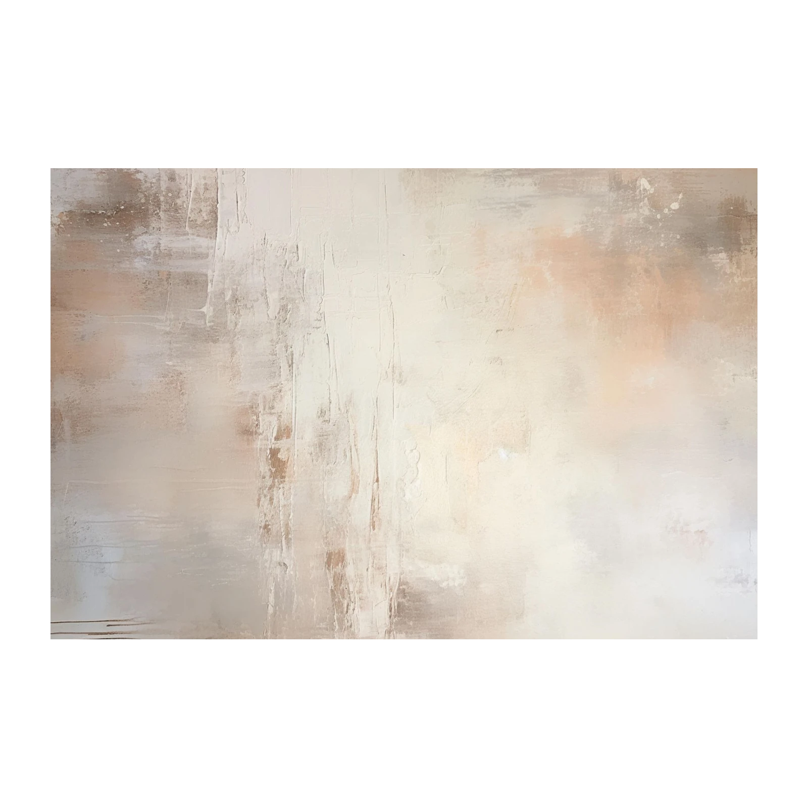 Serene Beige Abstract Textured Wall Art