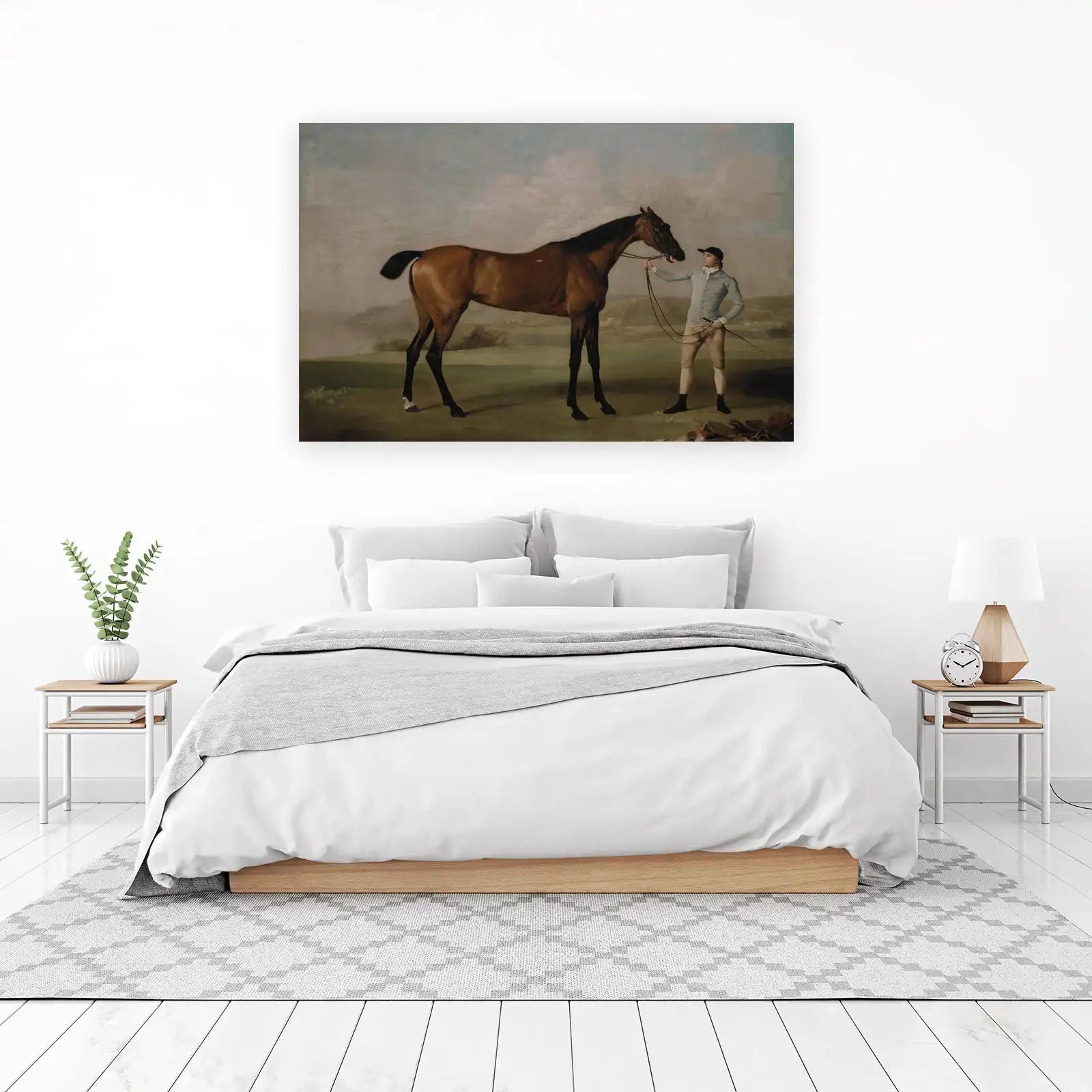 Elegant Equine & Jockey Horse Portrait Wall Art