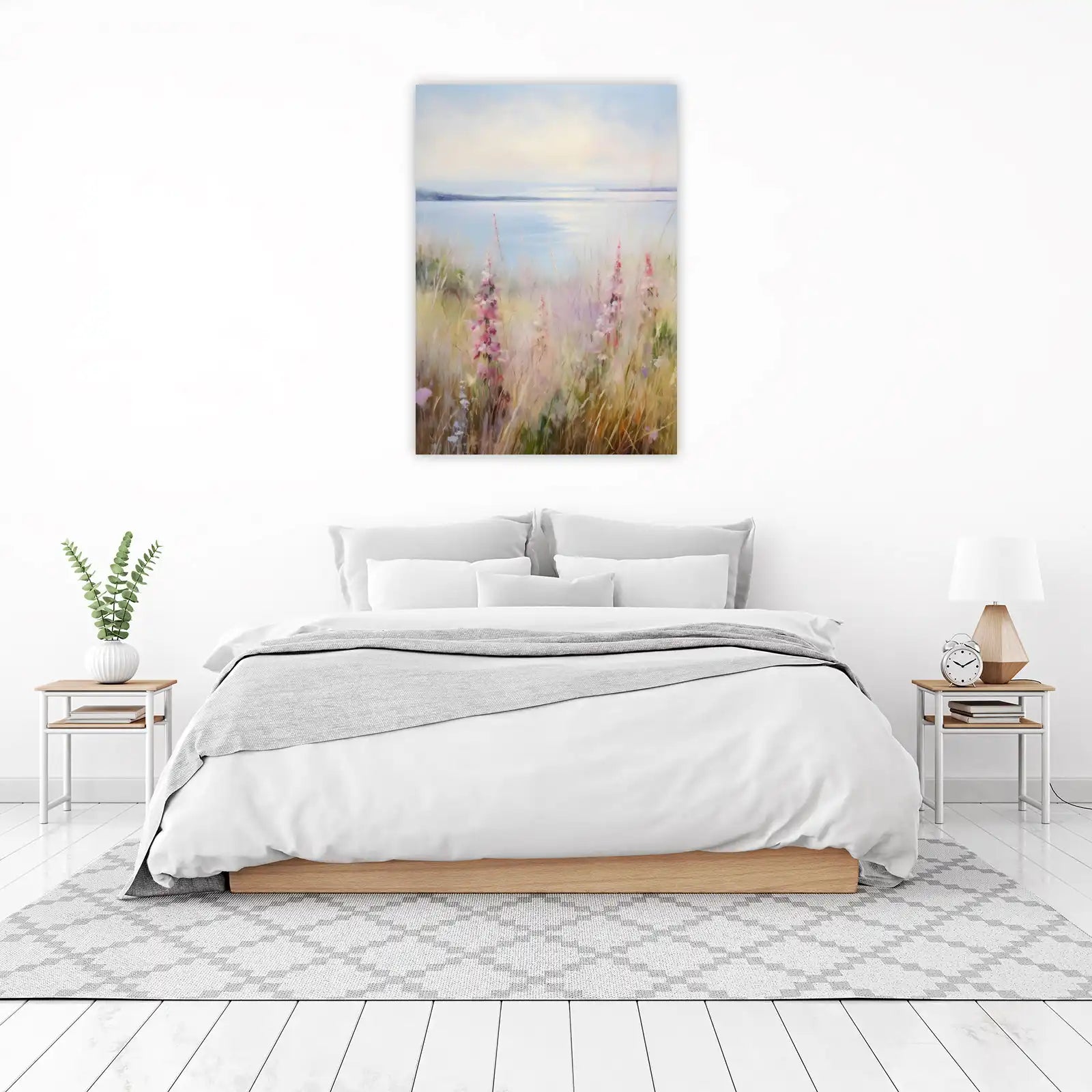 Serene Meadow & Lake Wall Art