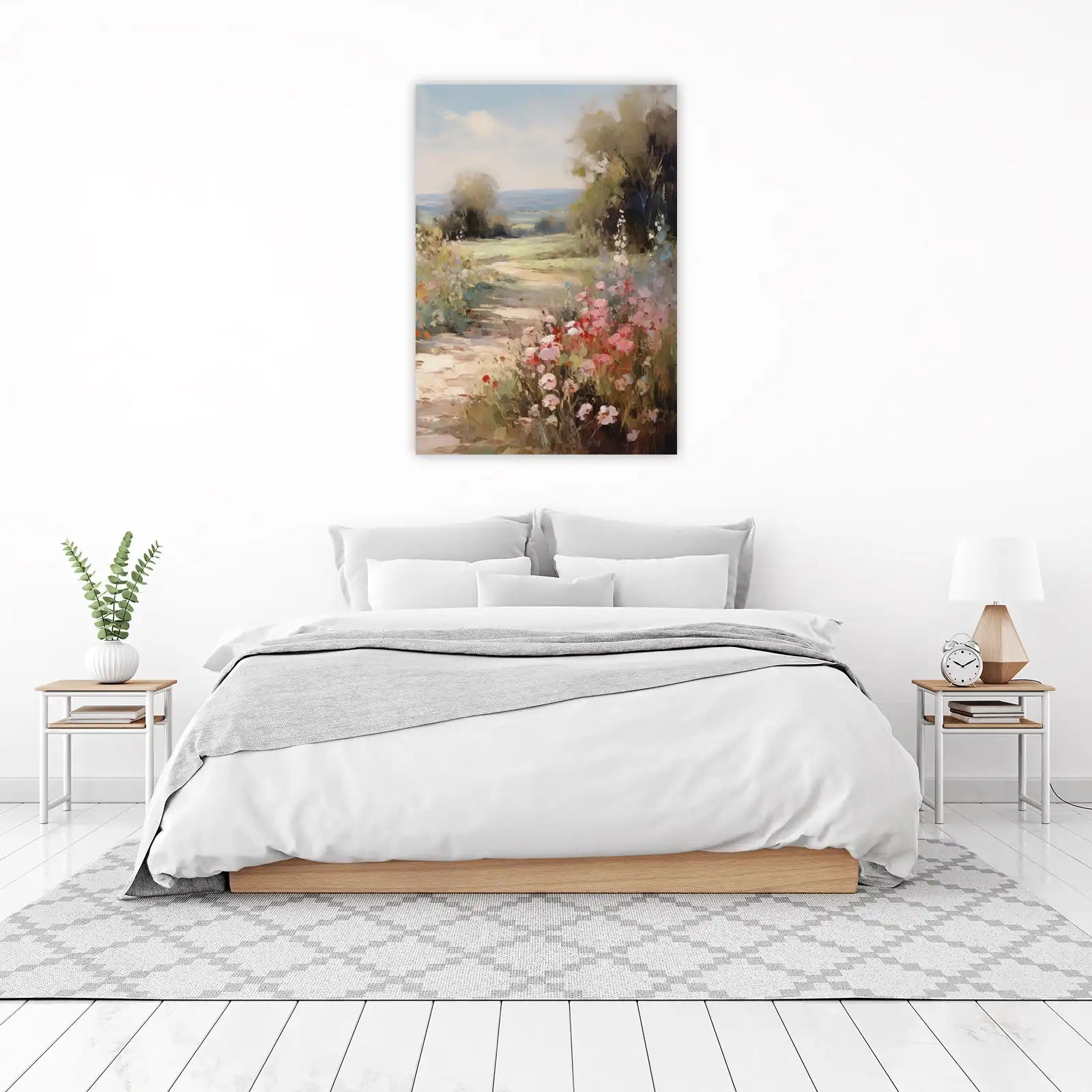 Enchanting Garden Path Floral Landscape Wall Art