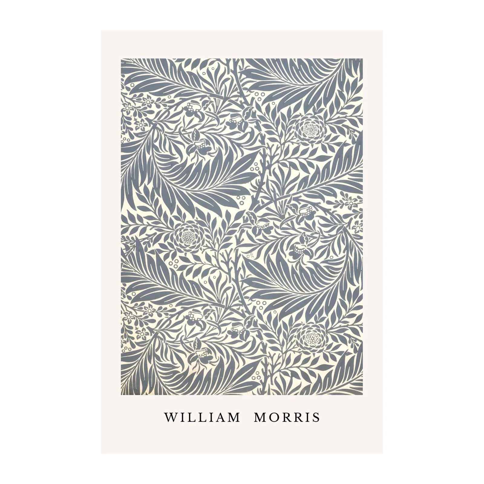 William Morris Blue Floral Pattern Wall Art
