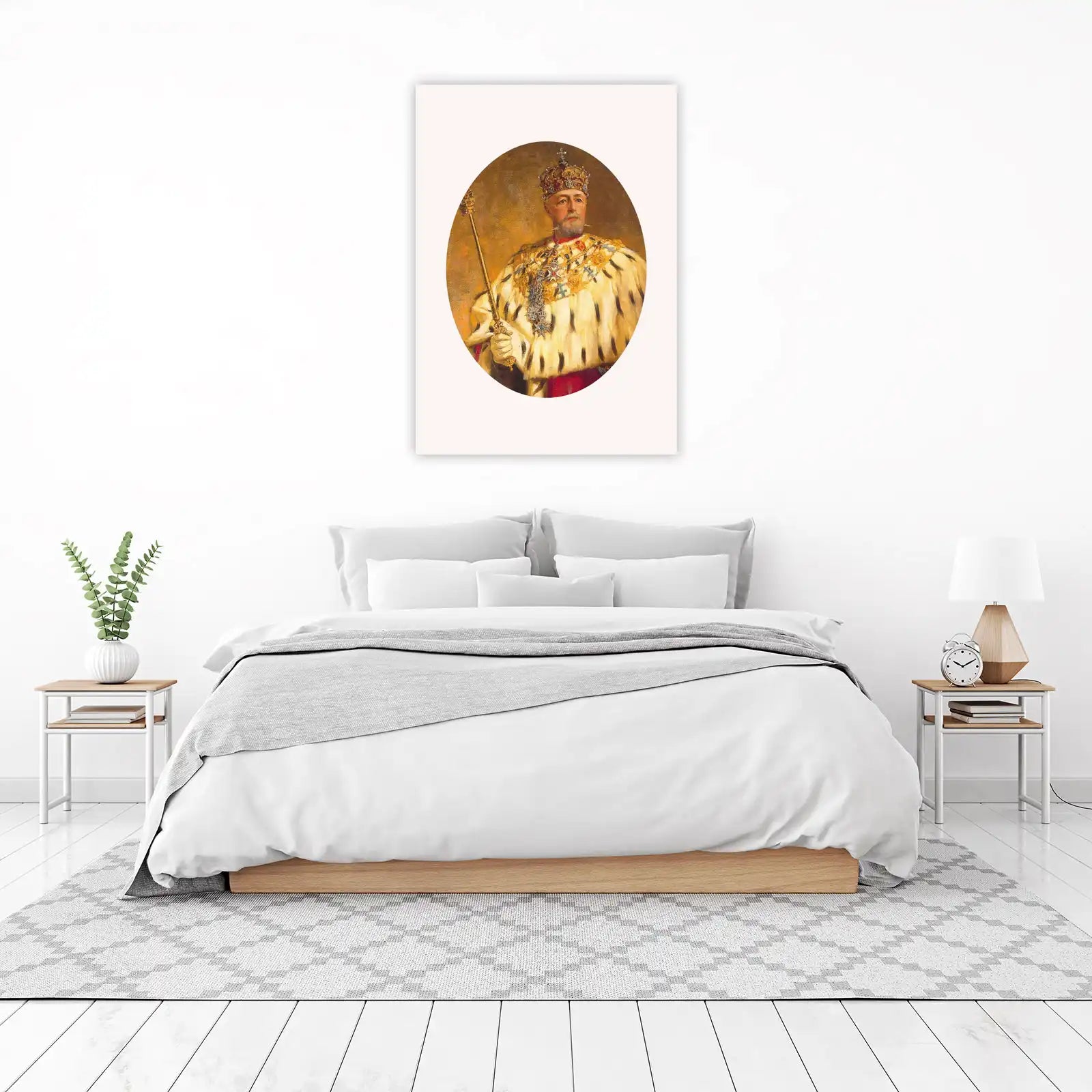 Regal Portrait of a King Oil Painting Wall Art