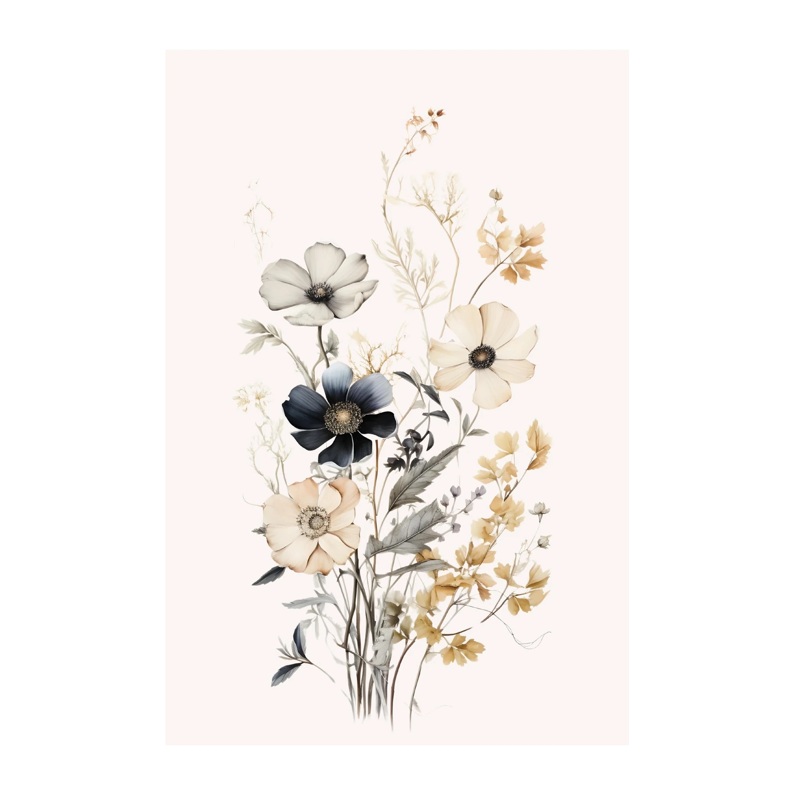 Elegant Floral Drift Wall Art