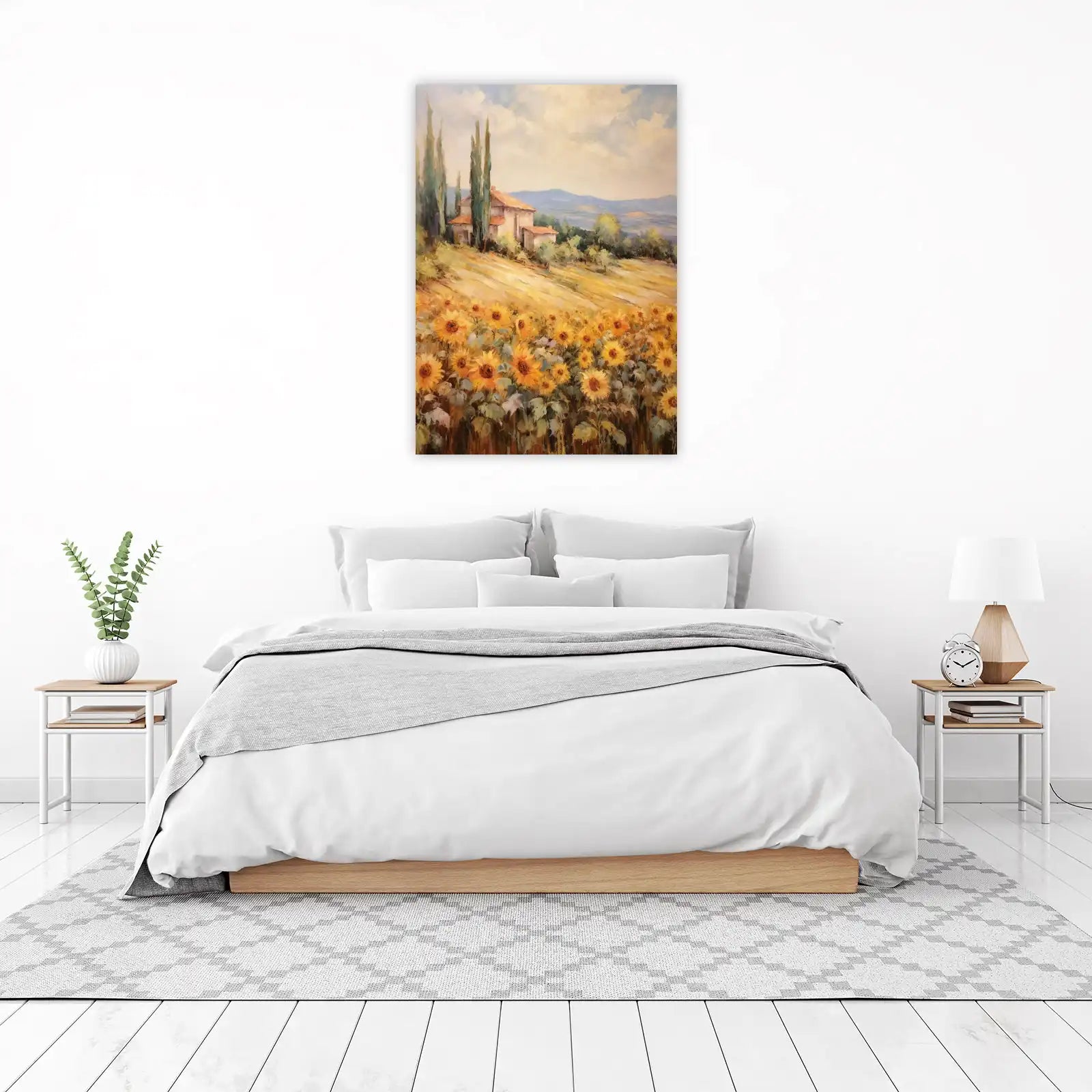 Tuscan Sunflower Field Estate Wall Art