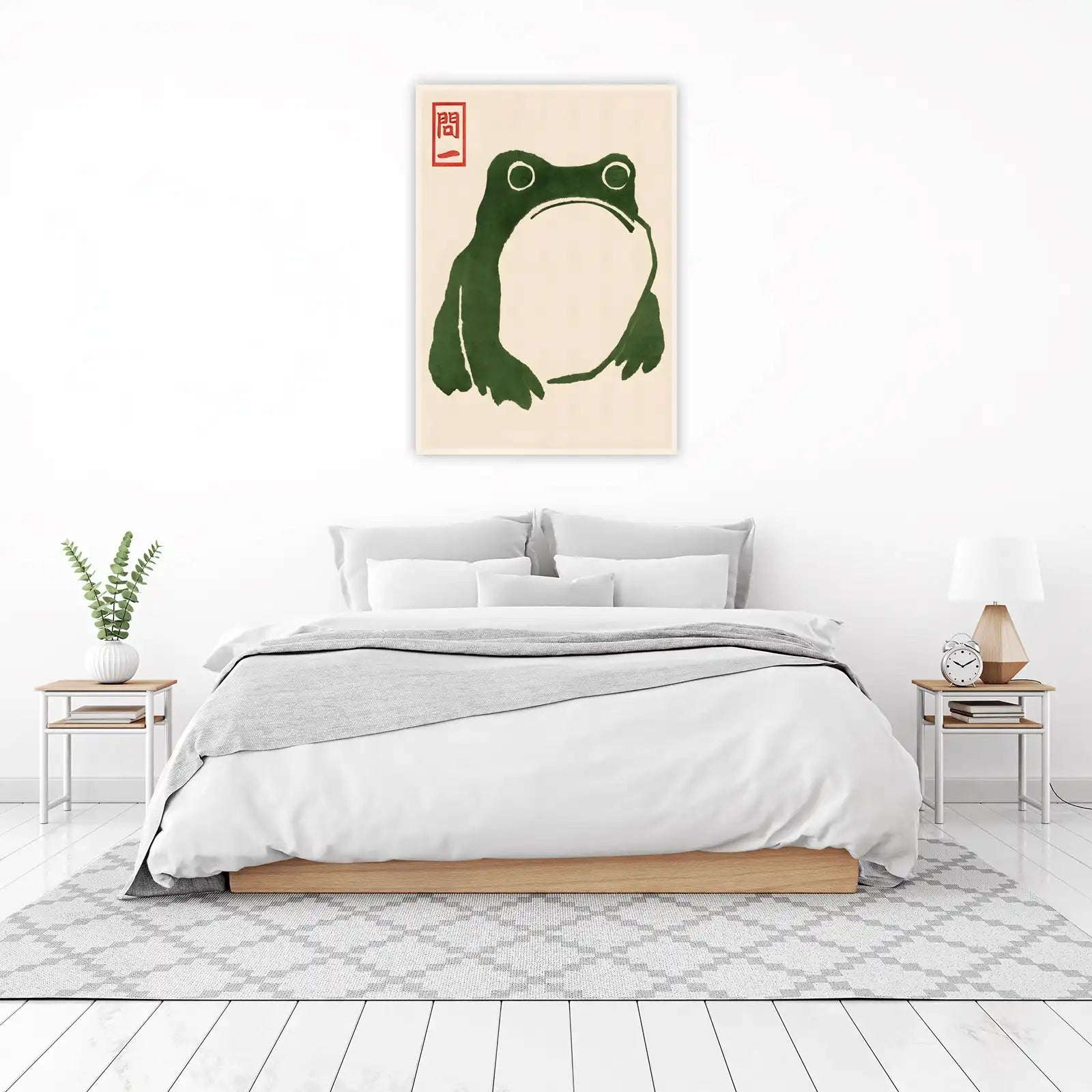 Zen Frog Minimalist Art Wall Art