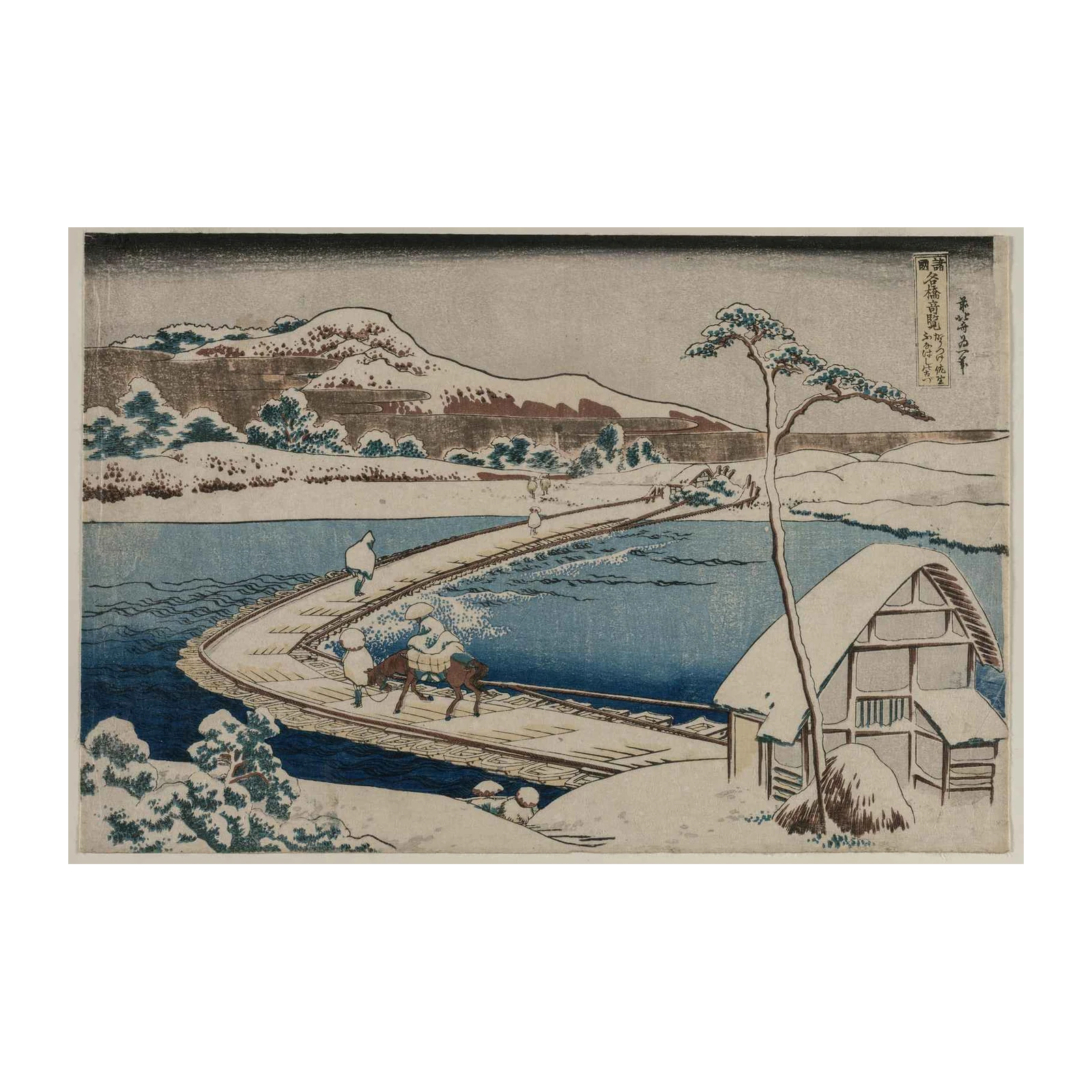 Serene Winter Crossing Japanese Art Wall Art