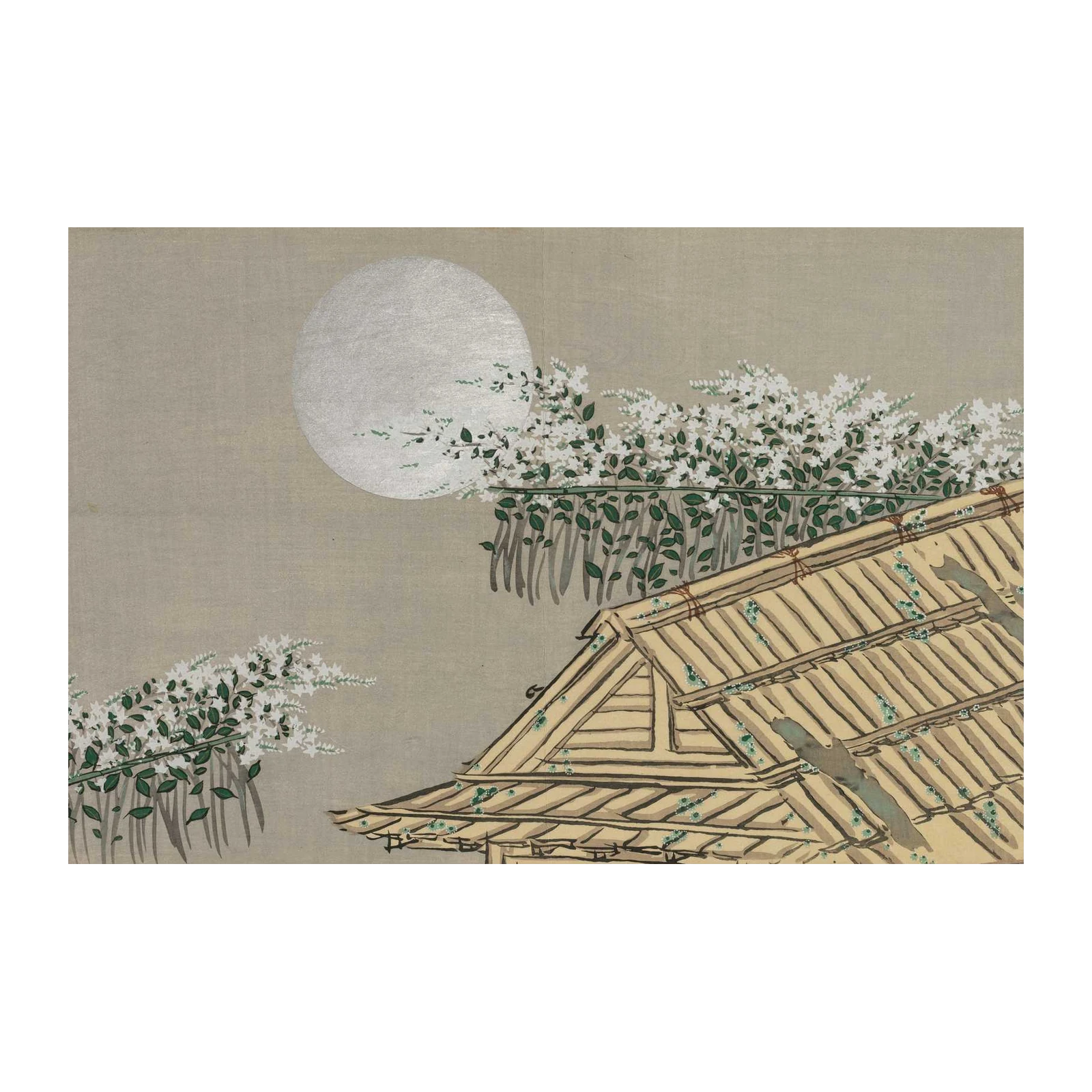 Serene Moonlit Garden Wall Art