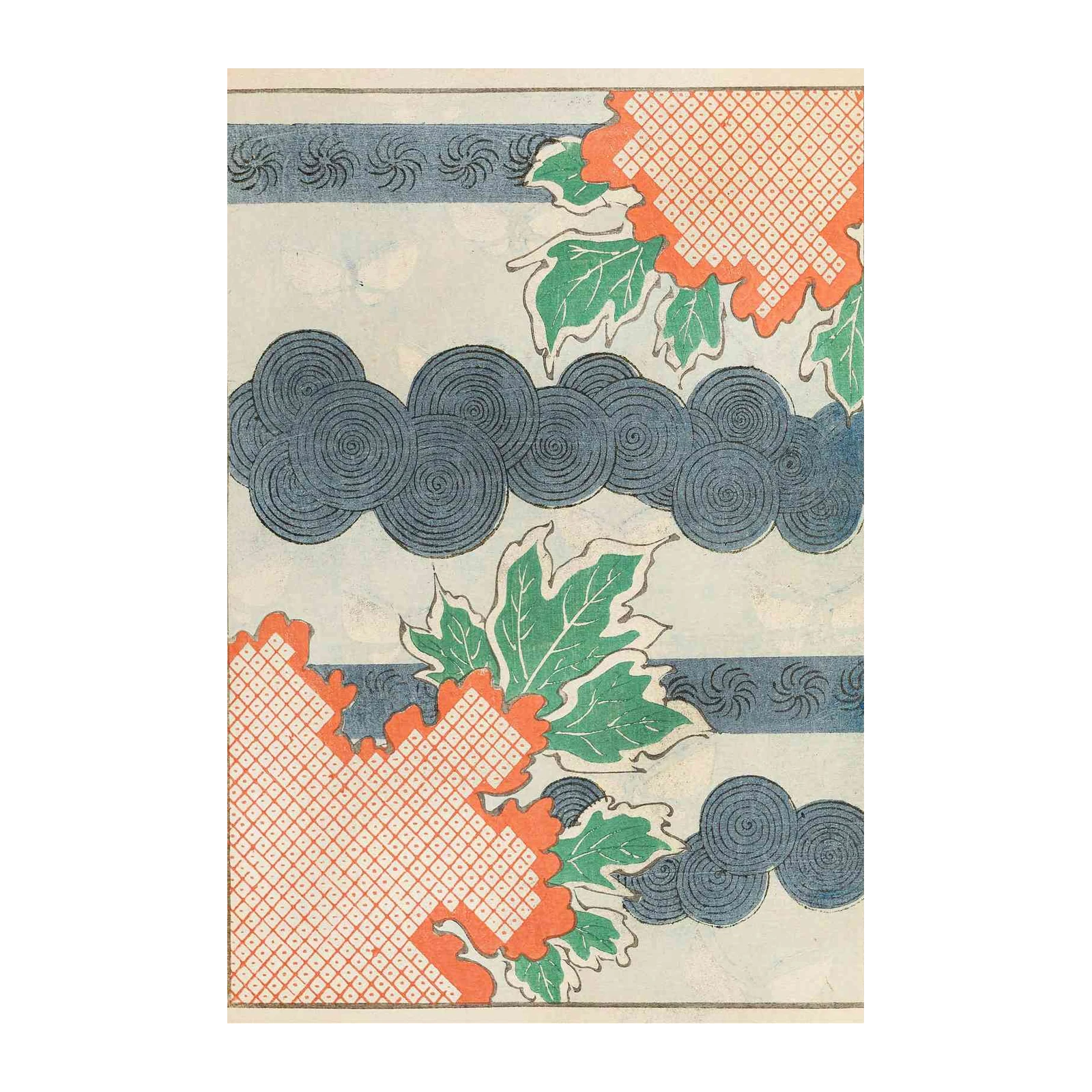 Japanese Floral & Cloud Wall Art