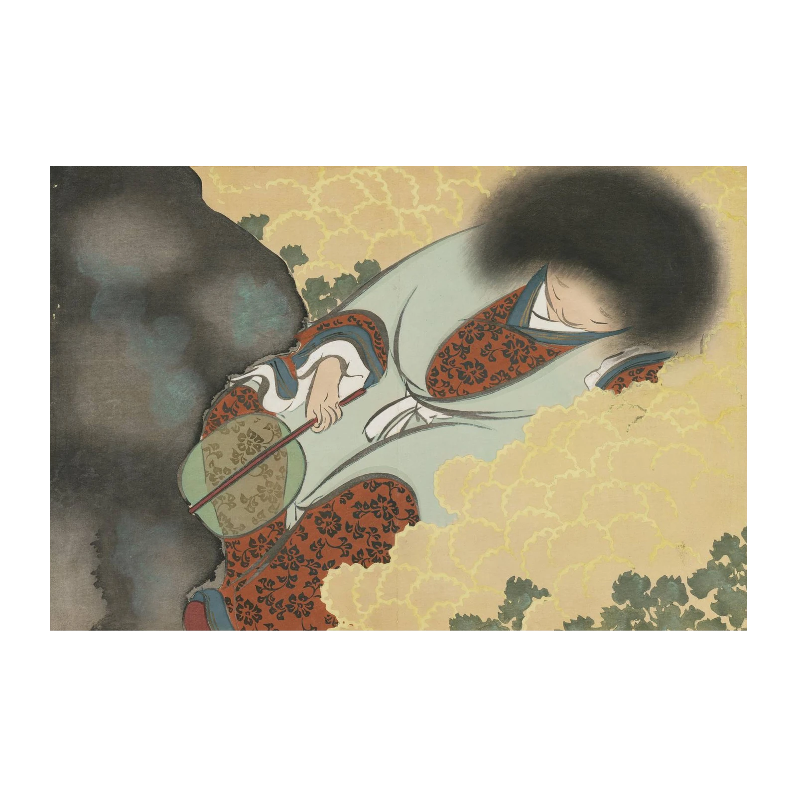 Serene Geisha in Bloom Wall Art - Japanese Art