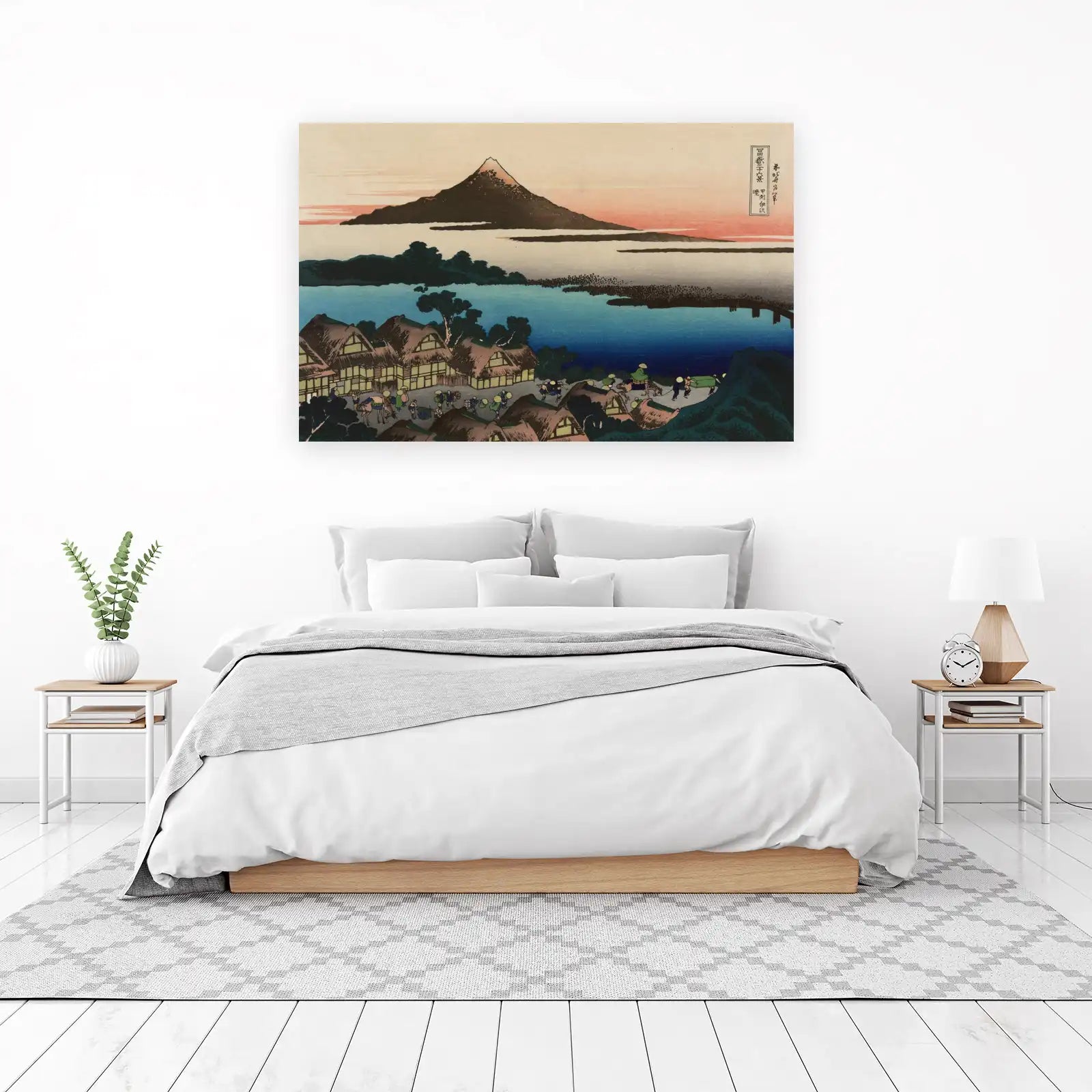 Mount Fuji Serene Village Wall Art