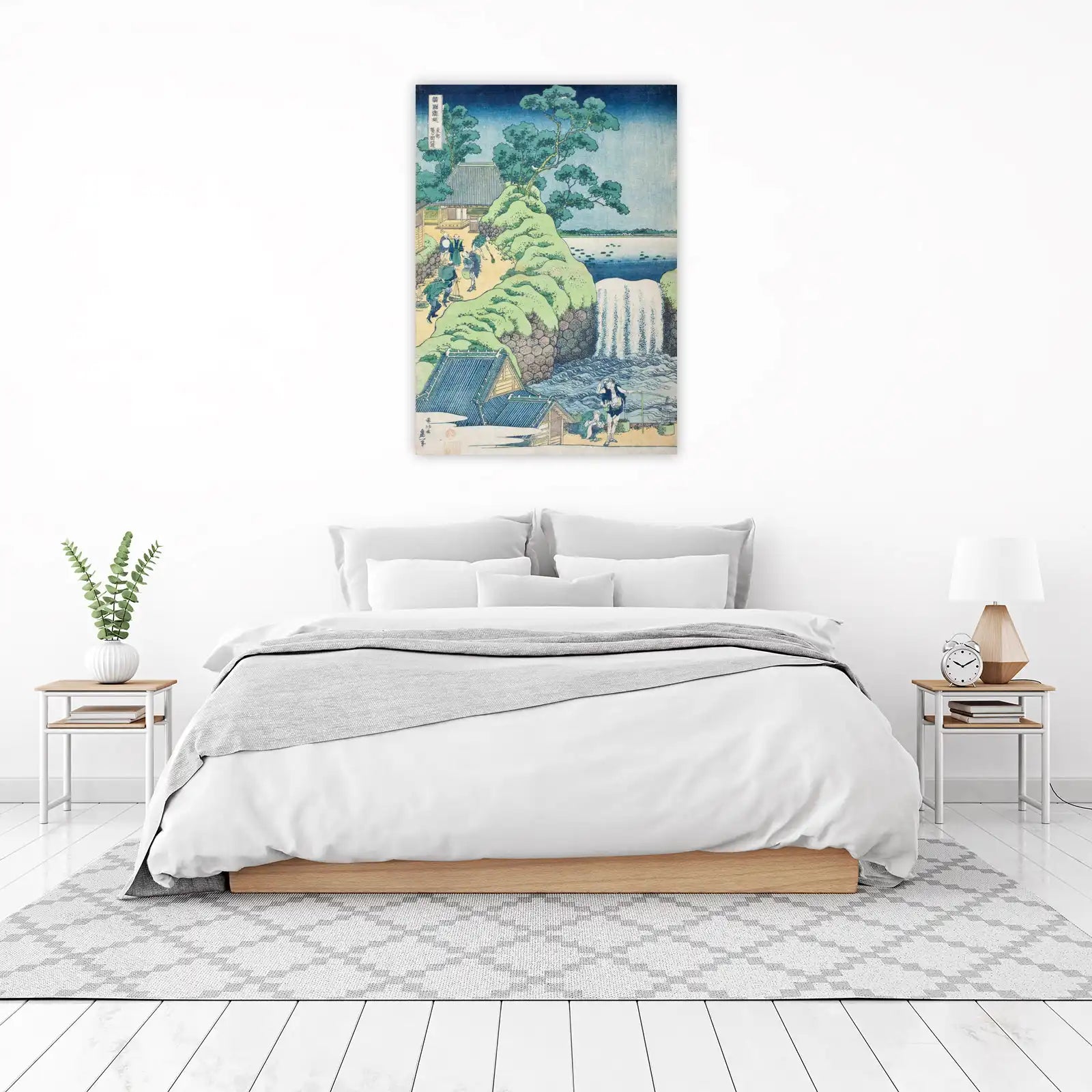 Tranquil Waterfall Japanese Landscape Wall Art