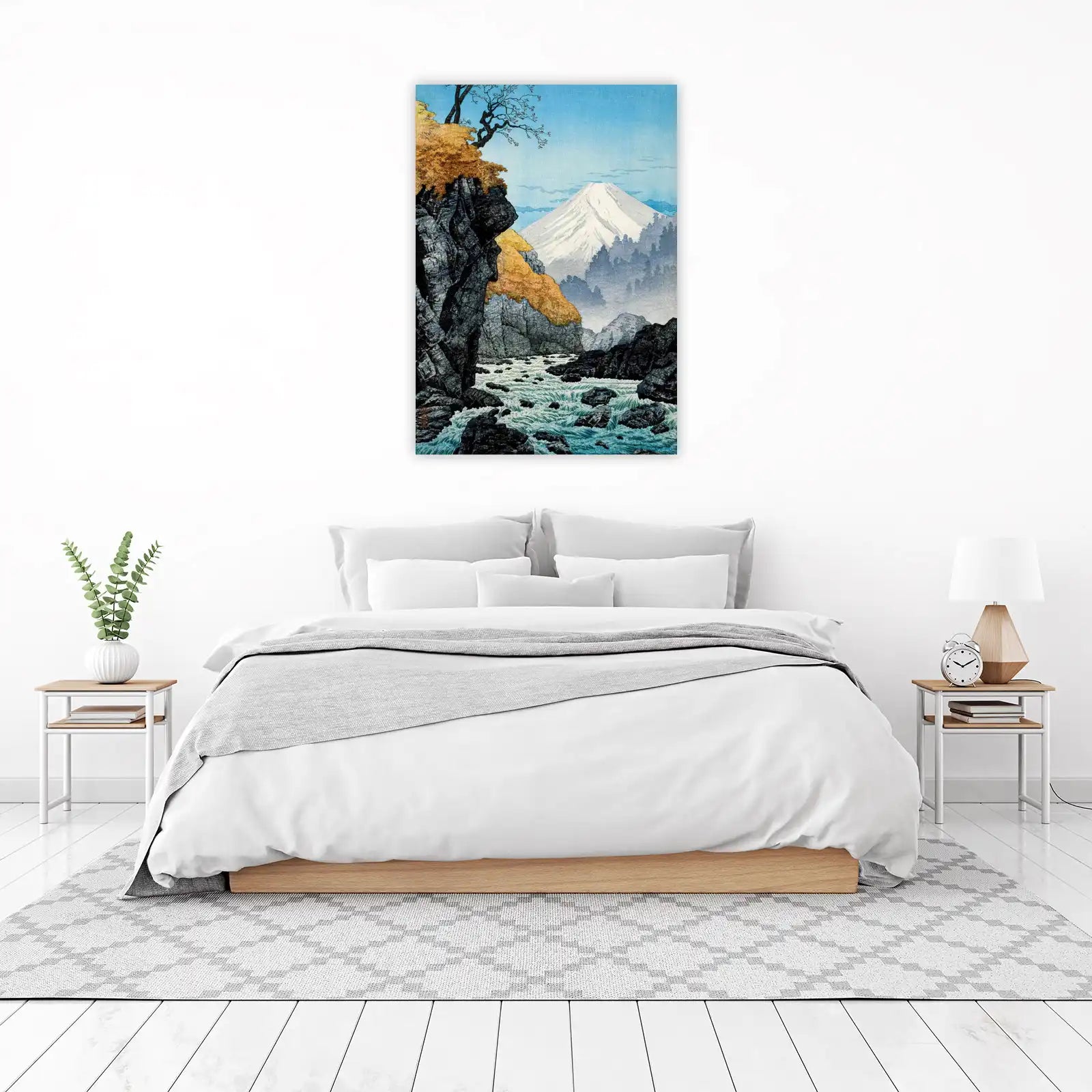 Majestic Fuji River Rapids Wall Art