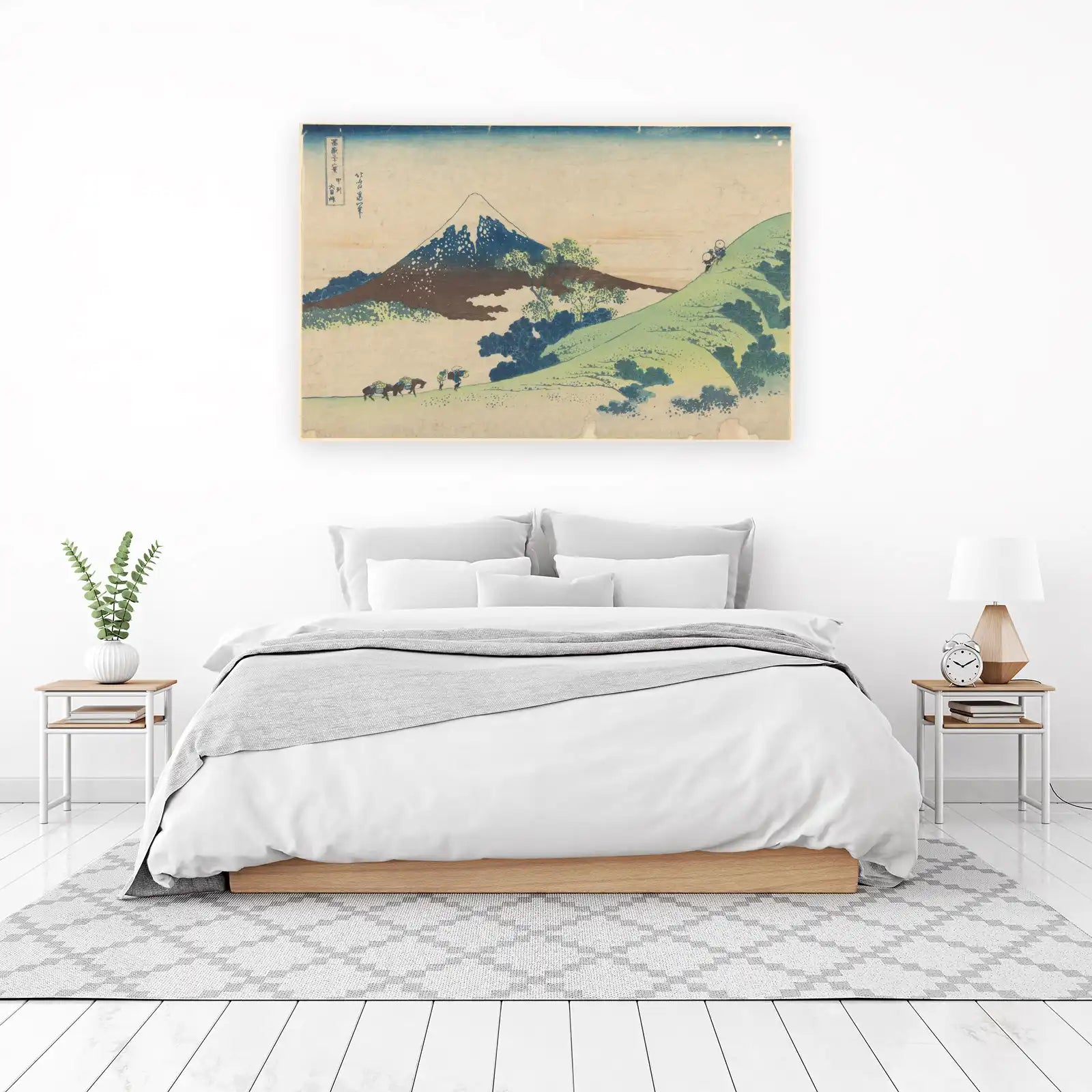 Serene Fuji Mountain Landscape Japanese Art Wall Art