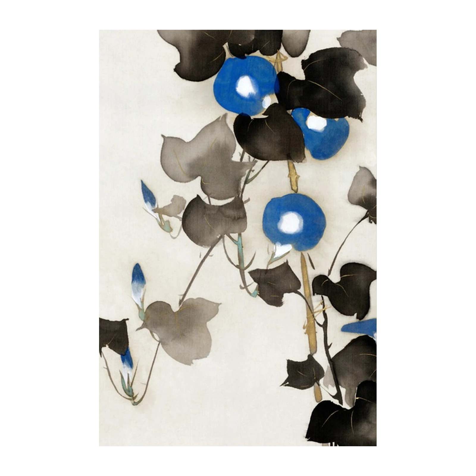 Blue Morning Glory Japanese Art Wall Art