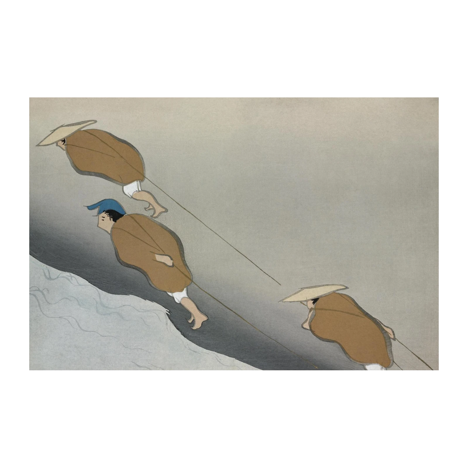 Japanese Fishermen Journey Wall Art