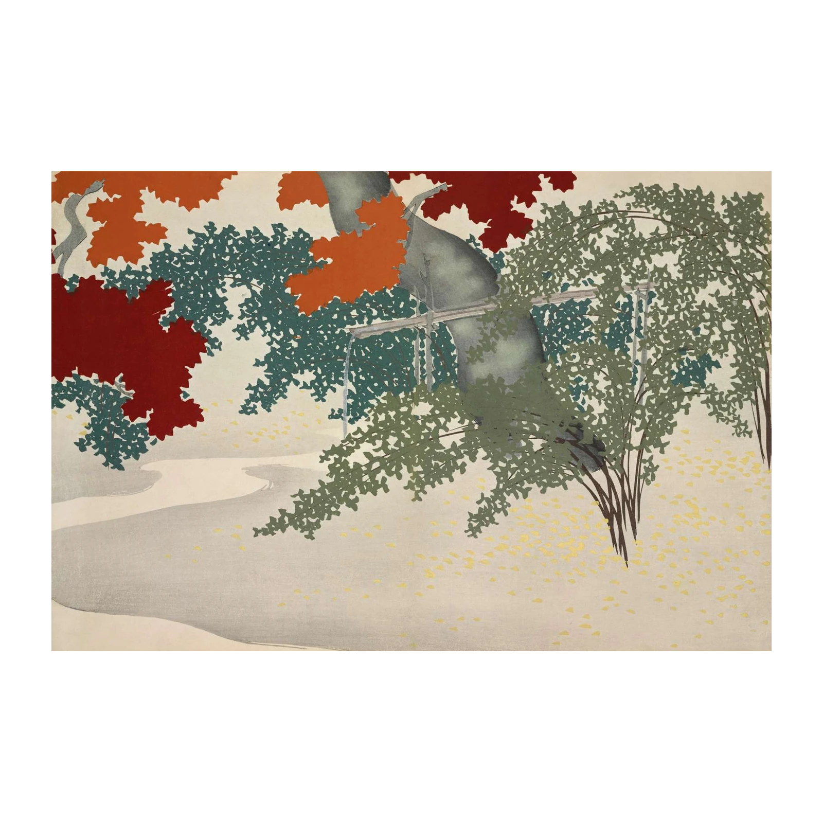 Japanese Autumn Park Wall Art