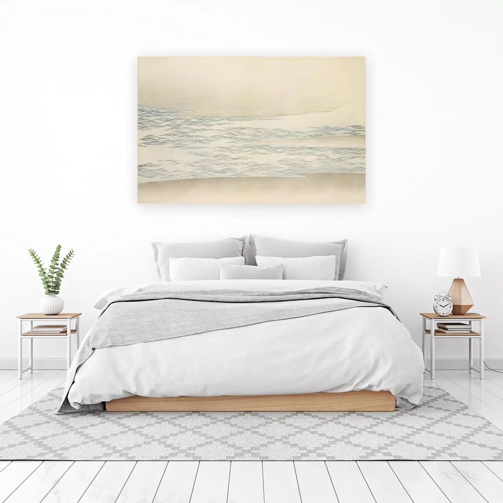 Serene Water Flow Japanese Art Wall Art