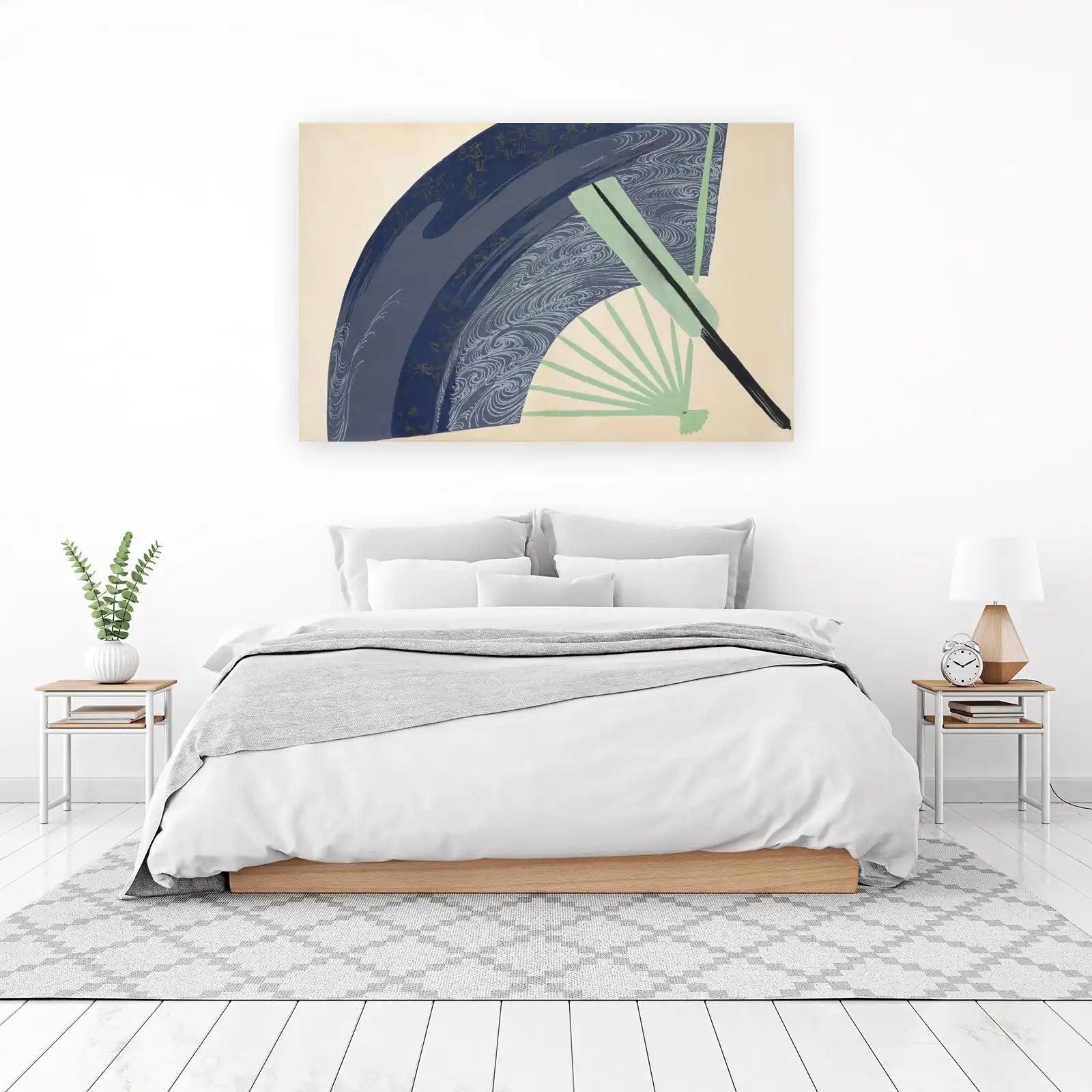 Elegant Fan Wave Art Wall Art