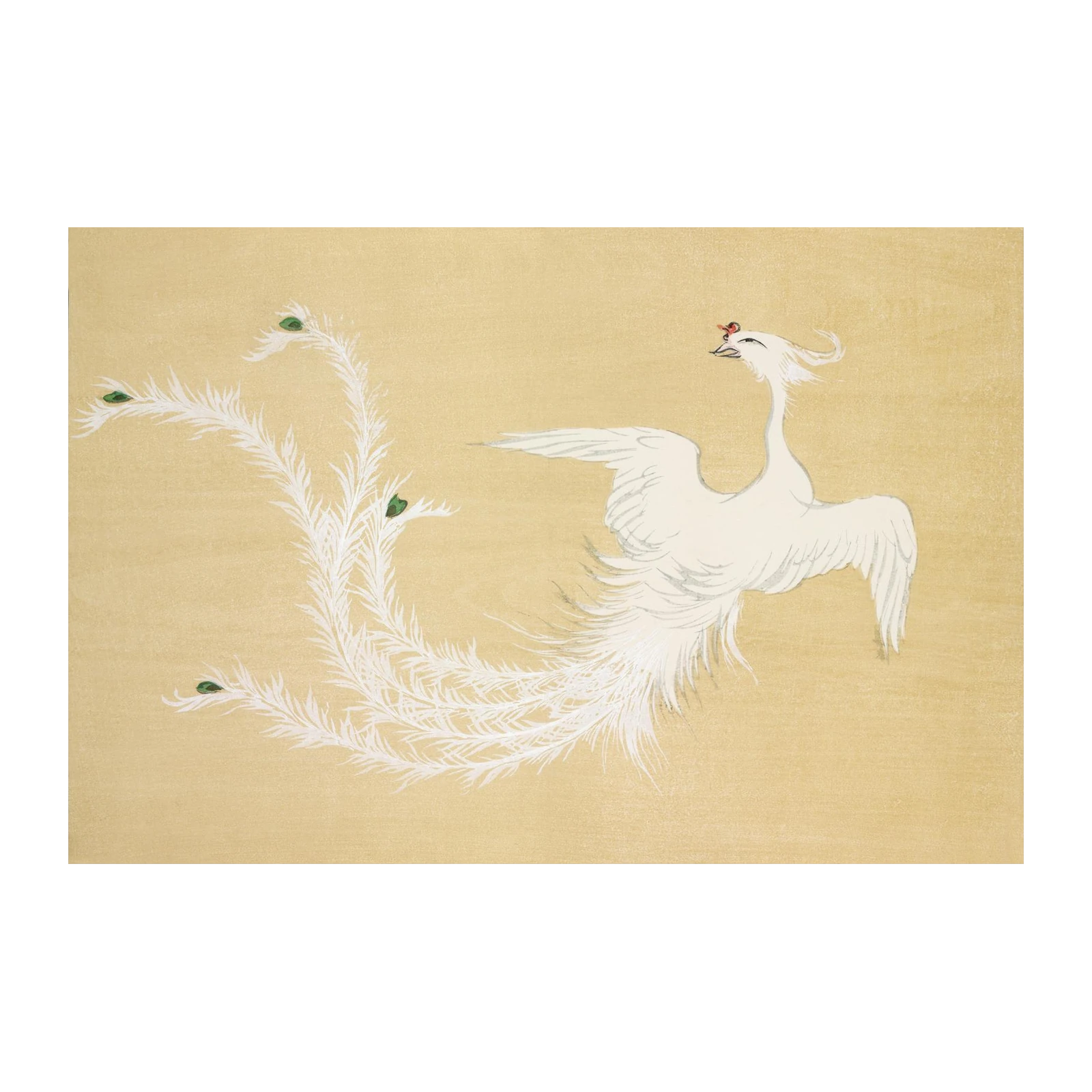 Elegant White Phoenix Artwork Wall Art
