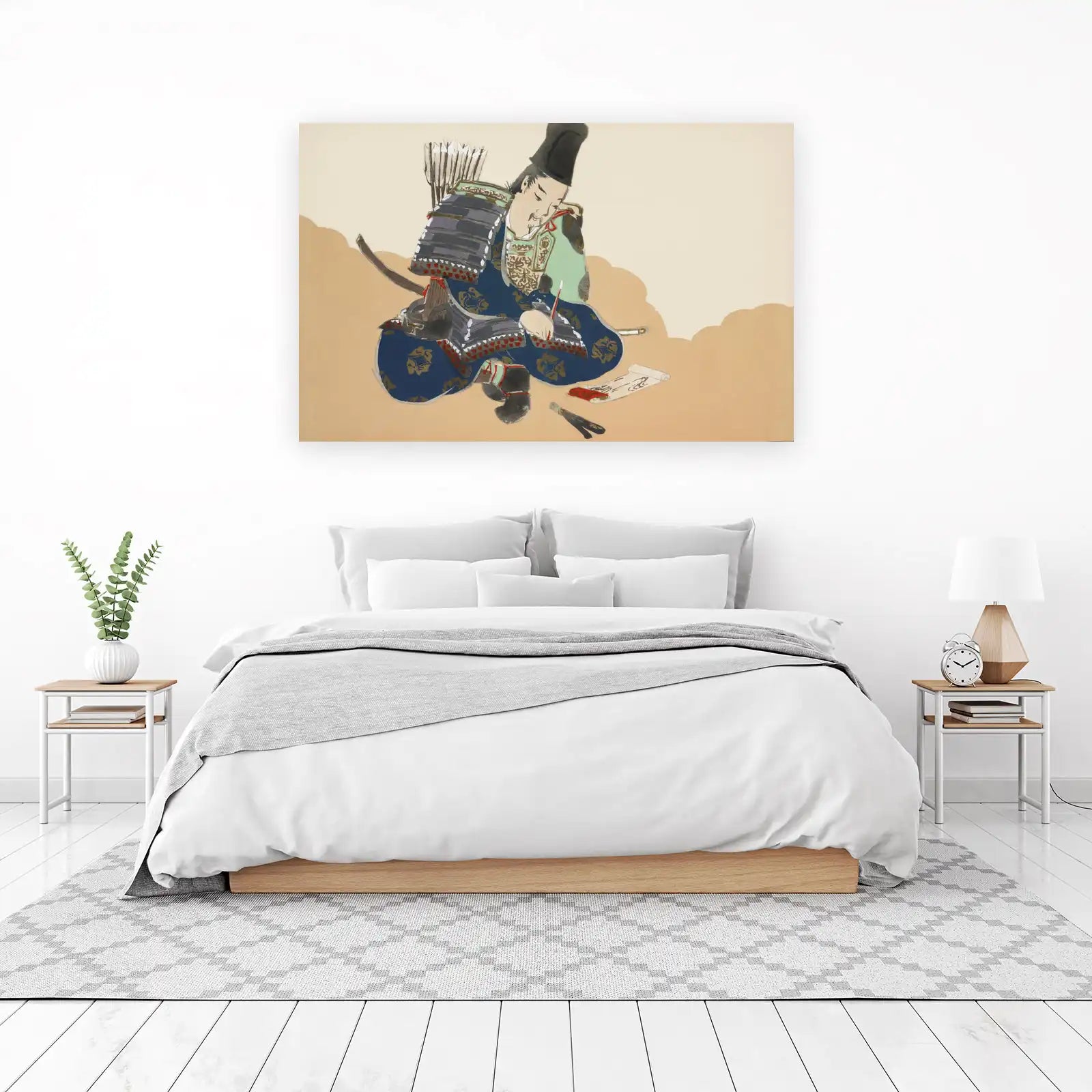 Samurai Warrior Writing Art Wall Art