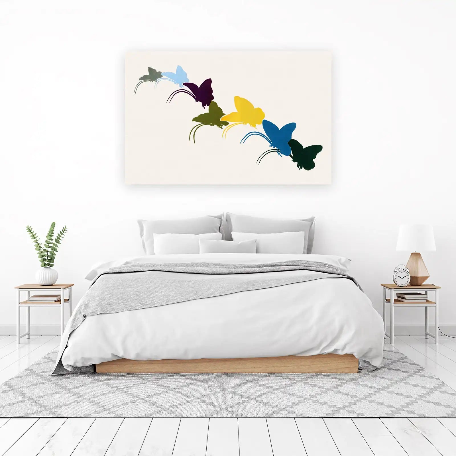Vibrant Butterfly Flight Wall Art - Modern Art