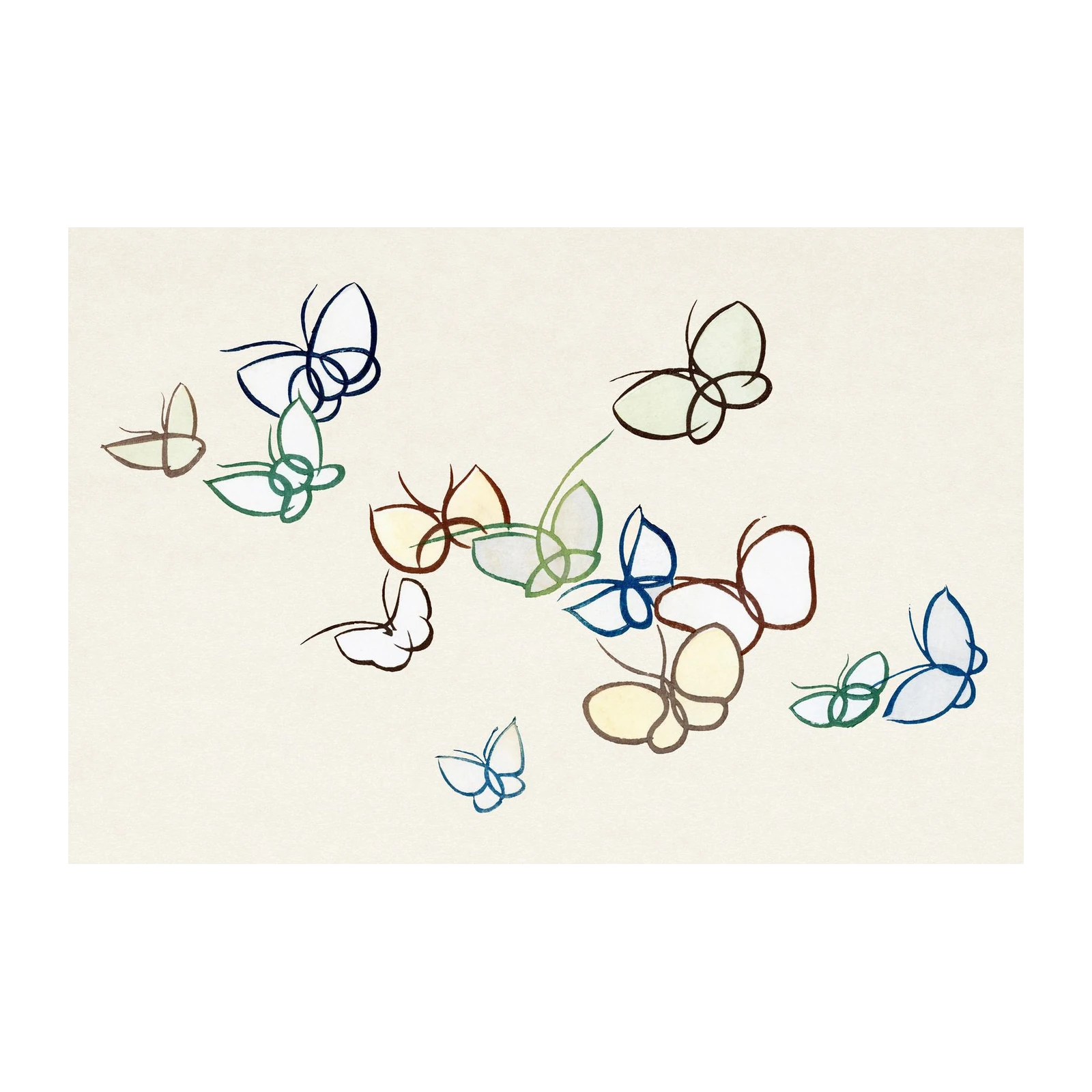 Whimsical Butterfly Swarm Wall Art