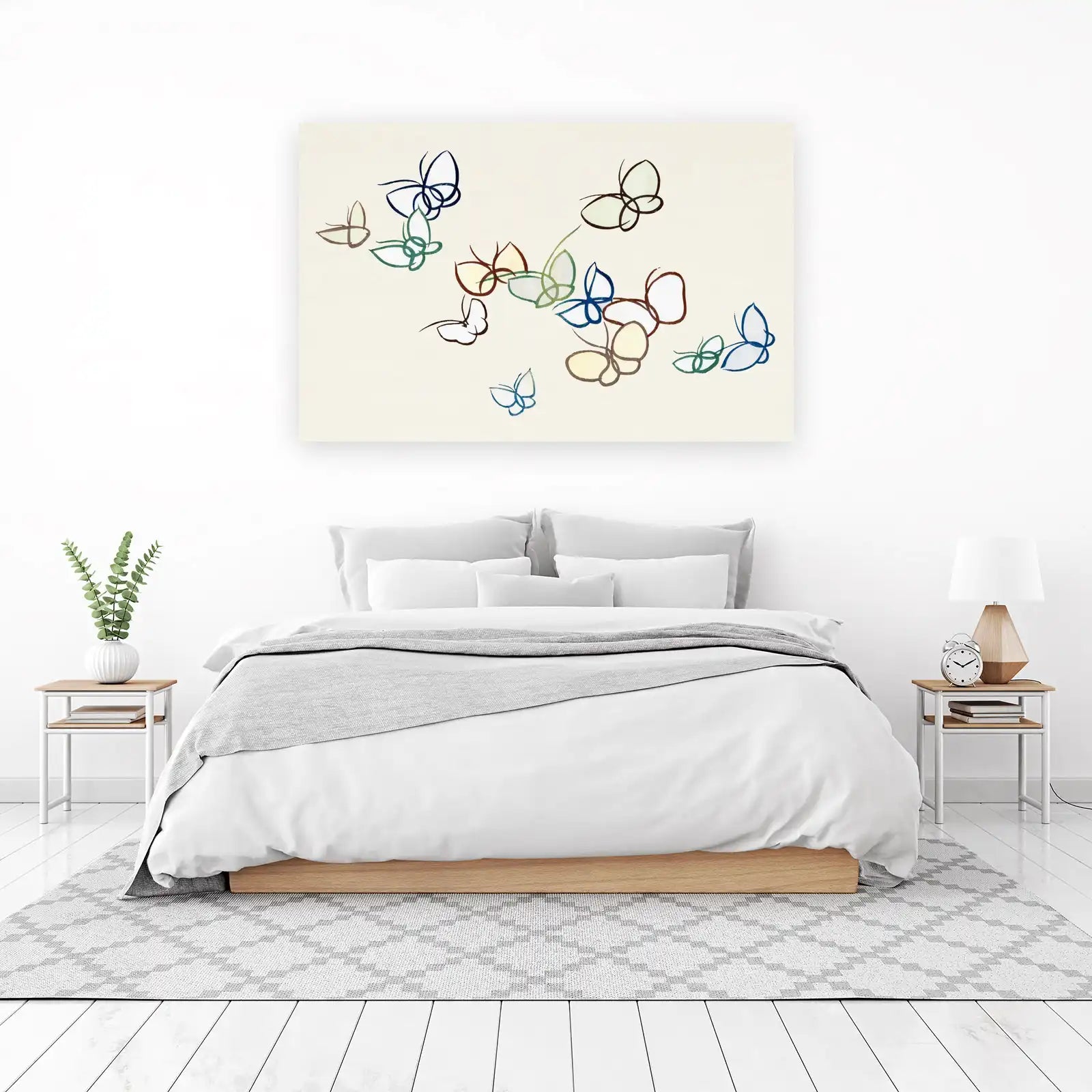 Whimsical Butterfly Swarm Wall Art